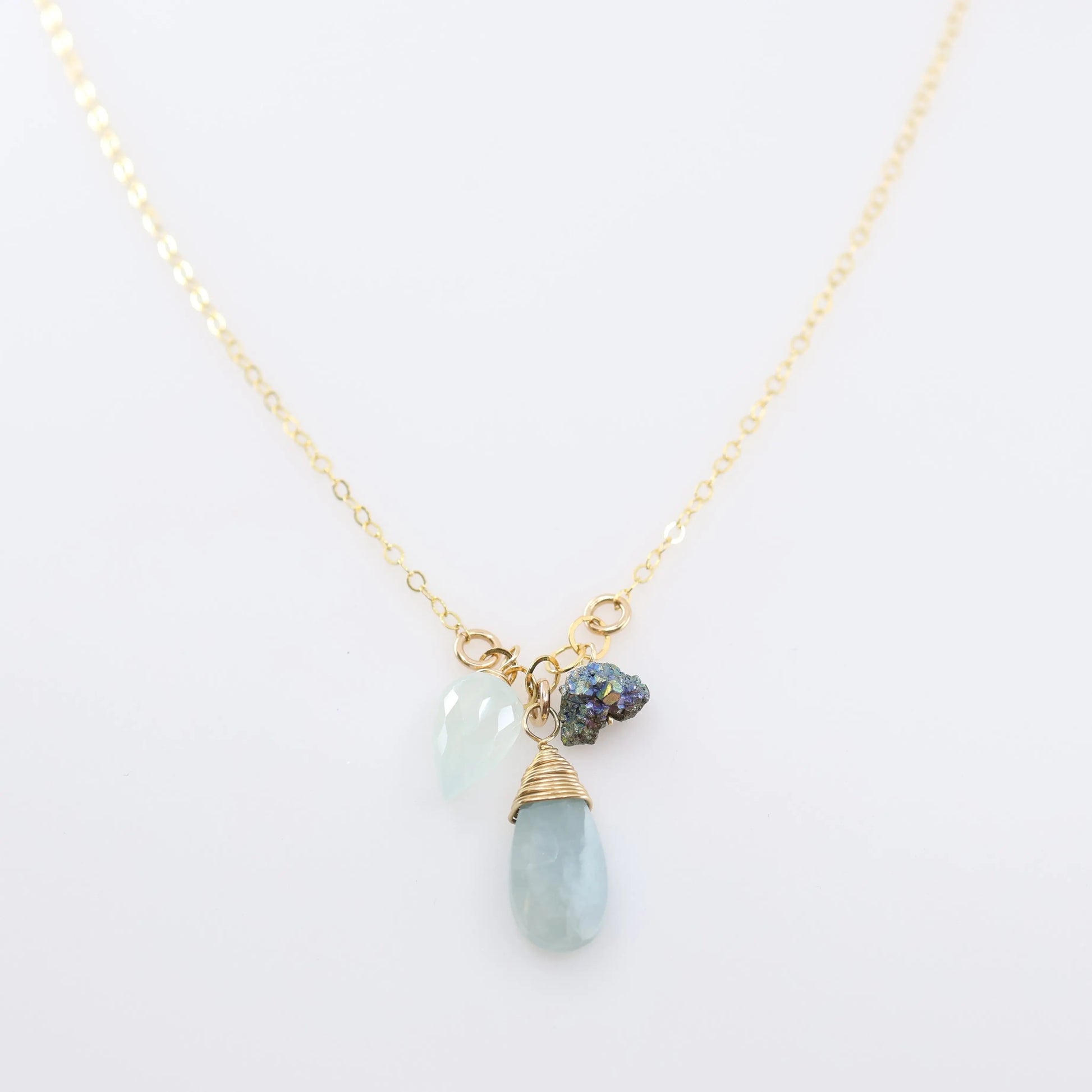 Small Gemstone Cascade Necklace, 3 variations J.Mills Studio