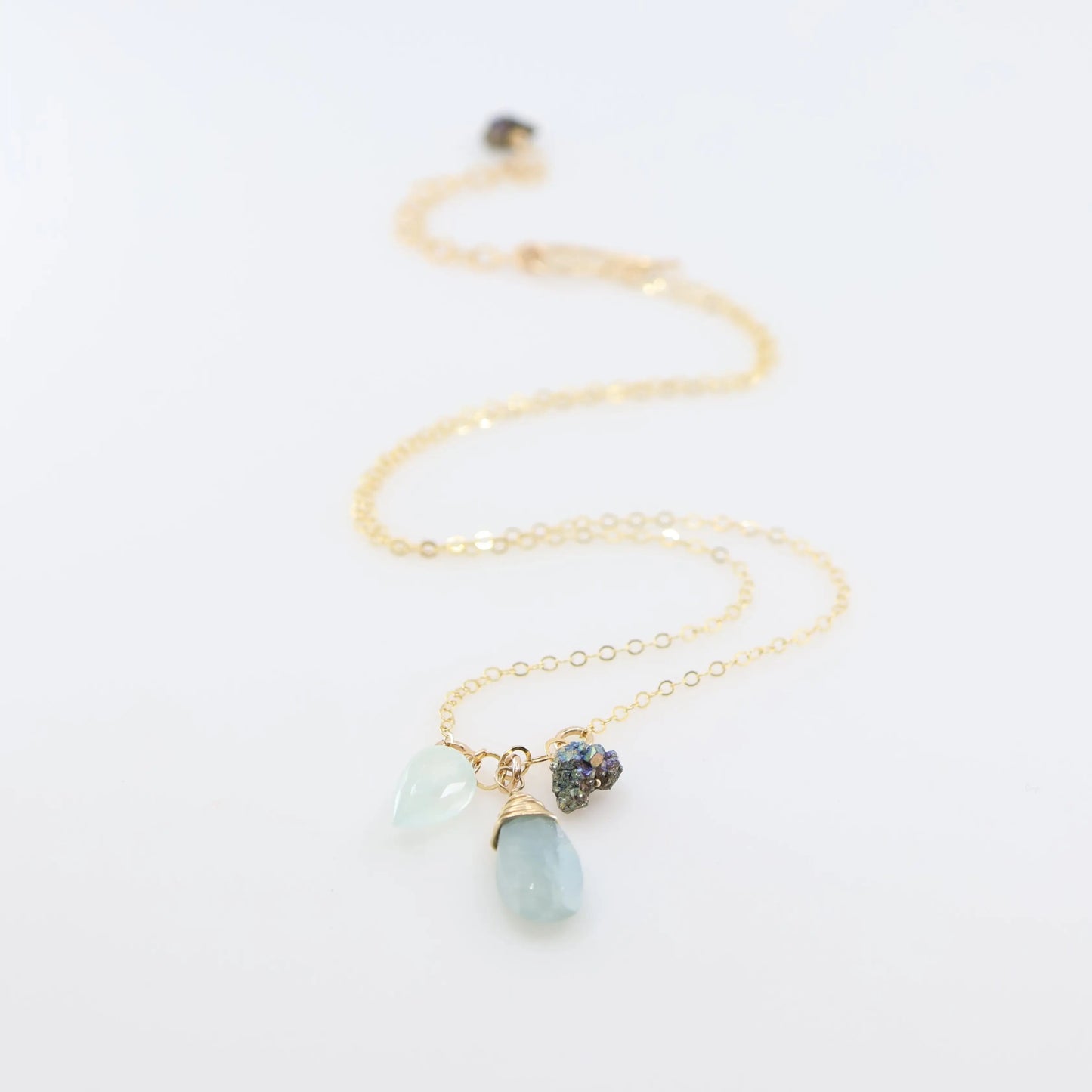 Small Gemstone Cascade Necklace, 3 variations J.Mills Studio