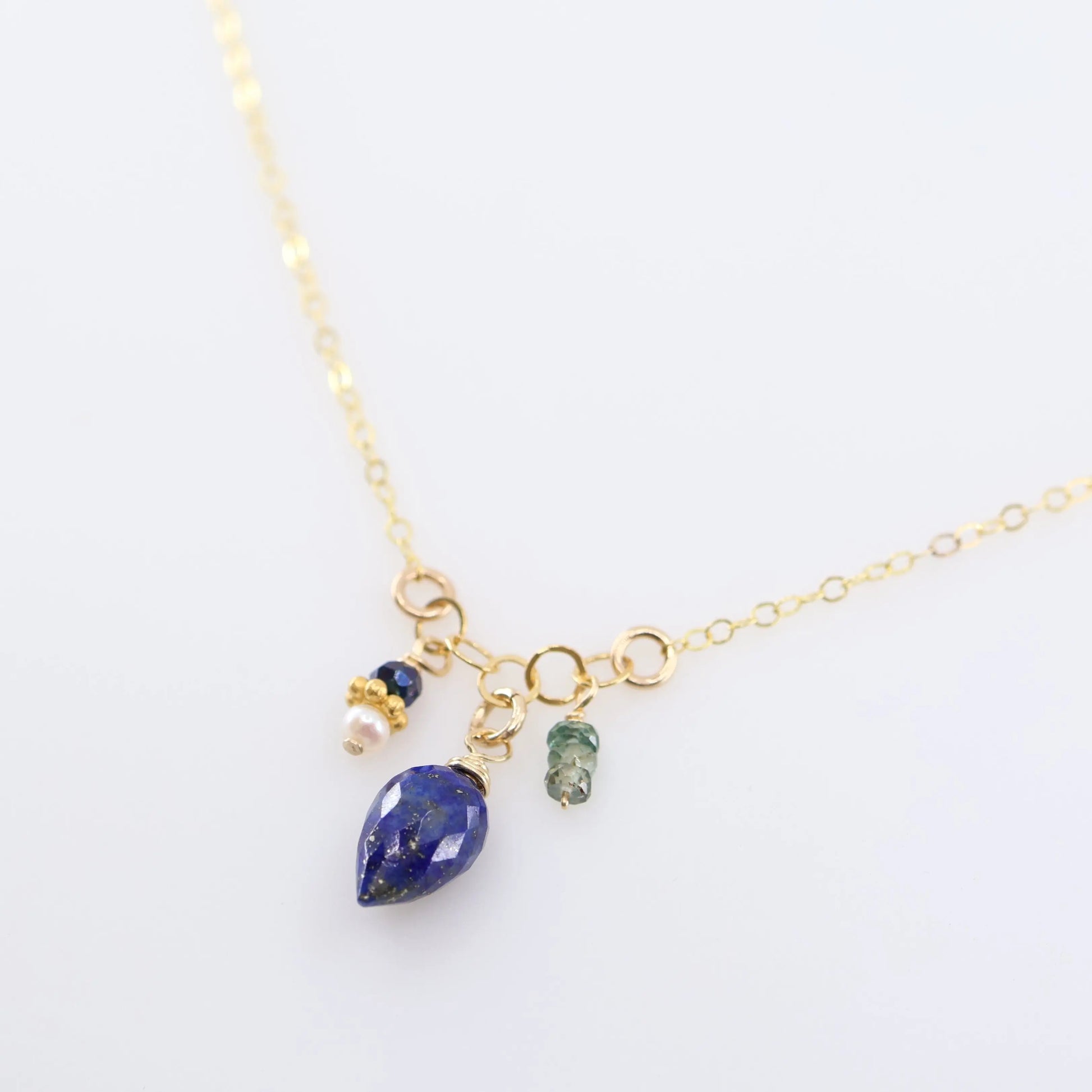 Small Gemstone Cascade Necklace, 3 variations J.Mills Studio