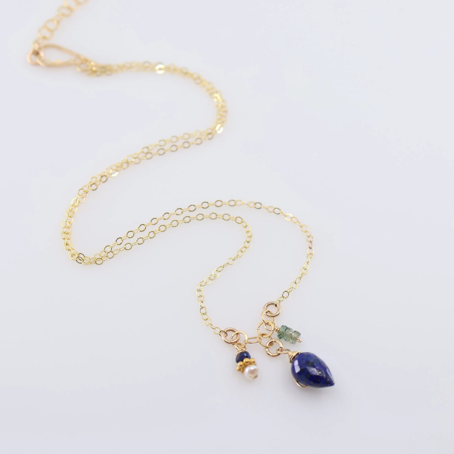 Small Gemstone Cascade Necklace, 3 variations J.Mills Studio