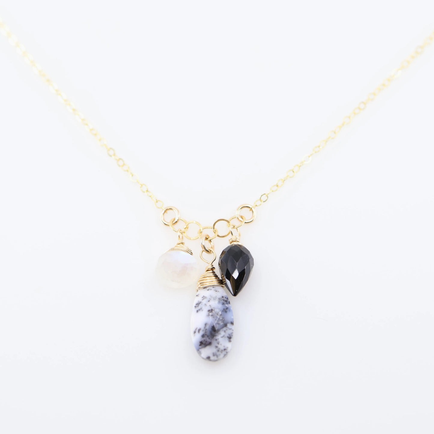 Small Gemstone Cascade Necklace, 3 variations J.Mills Studio