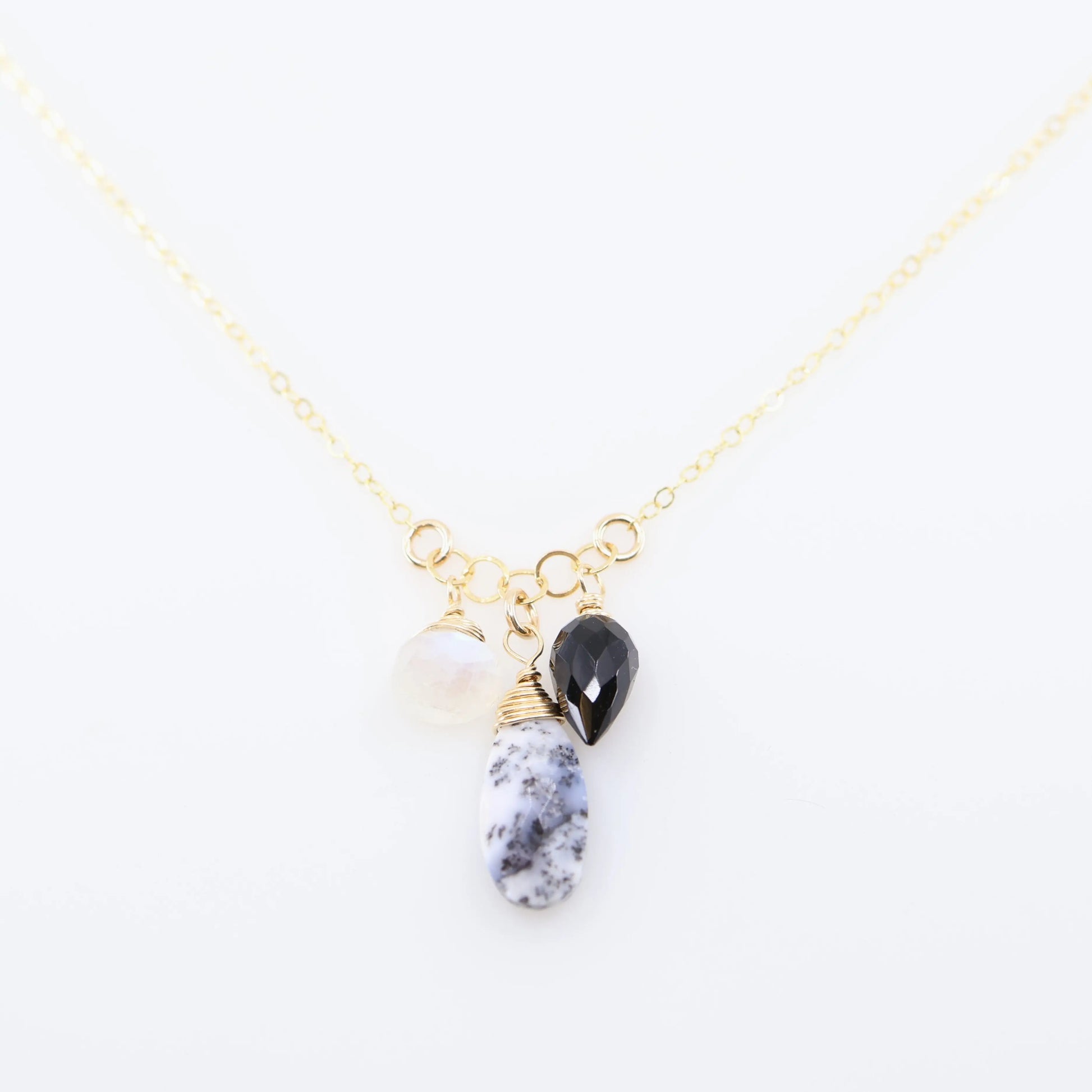Small Gemstone Cascade Necklace, 3 variations J.Mills Studio
