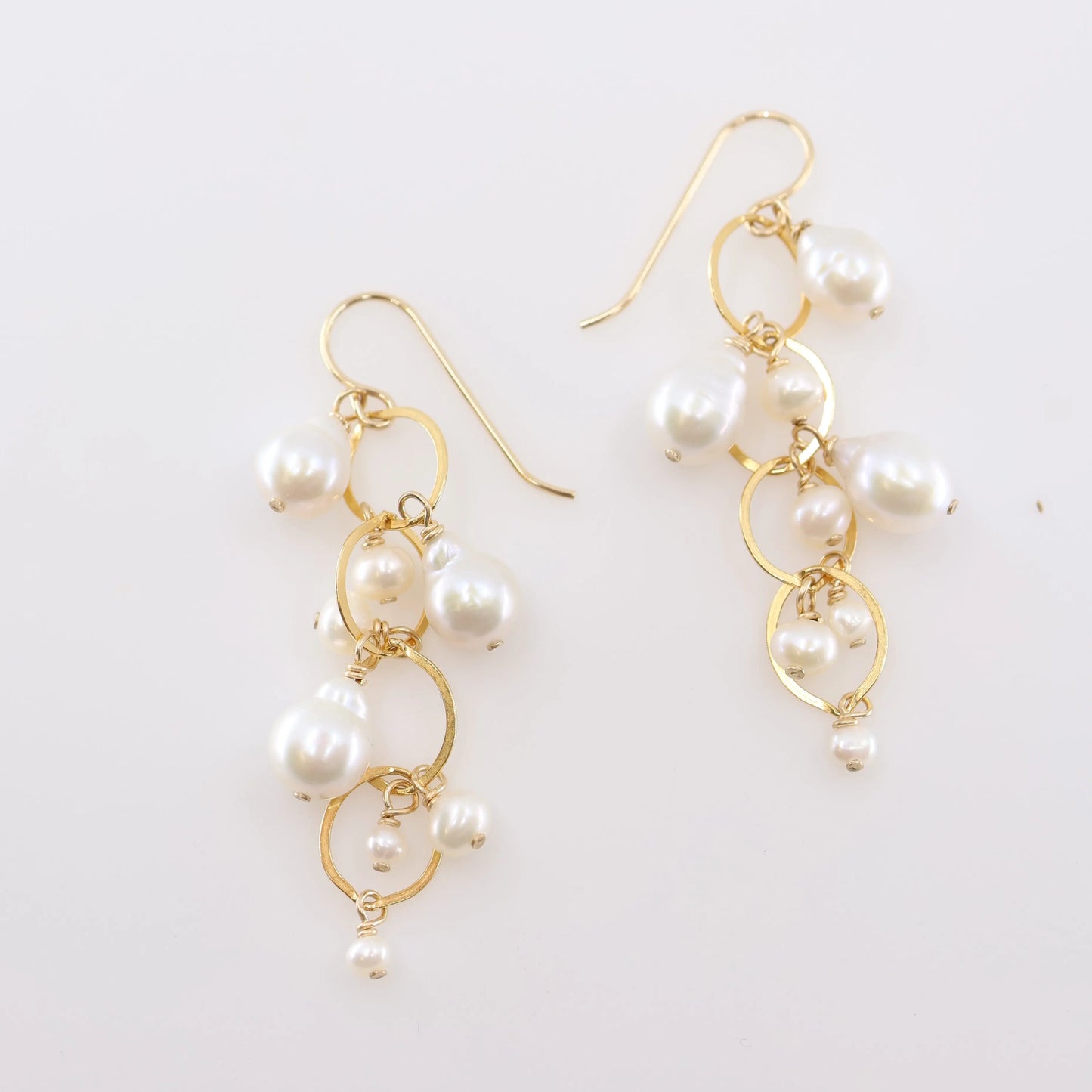 Cascading Freshwater Pearl Drop Earrings J.Mills Studio