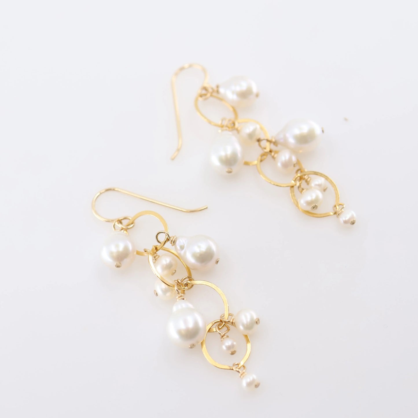 Cascading Freshwater Pearl Drop Earrings J.Mills Studio