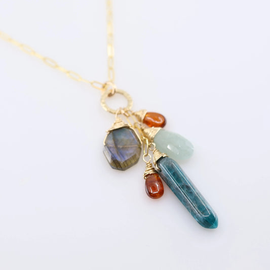 Apatite Point Gemstone Cascade Necklace J.Mills Studio