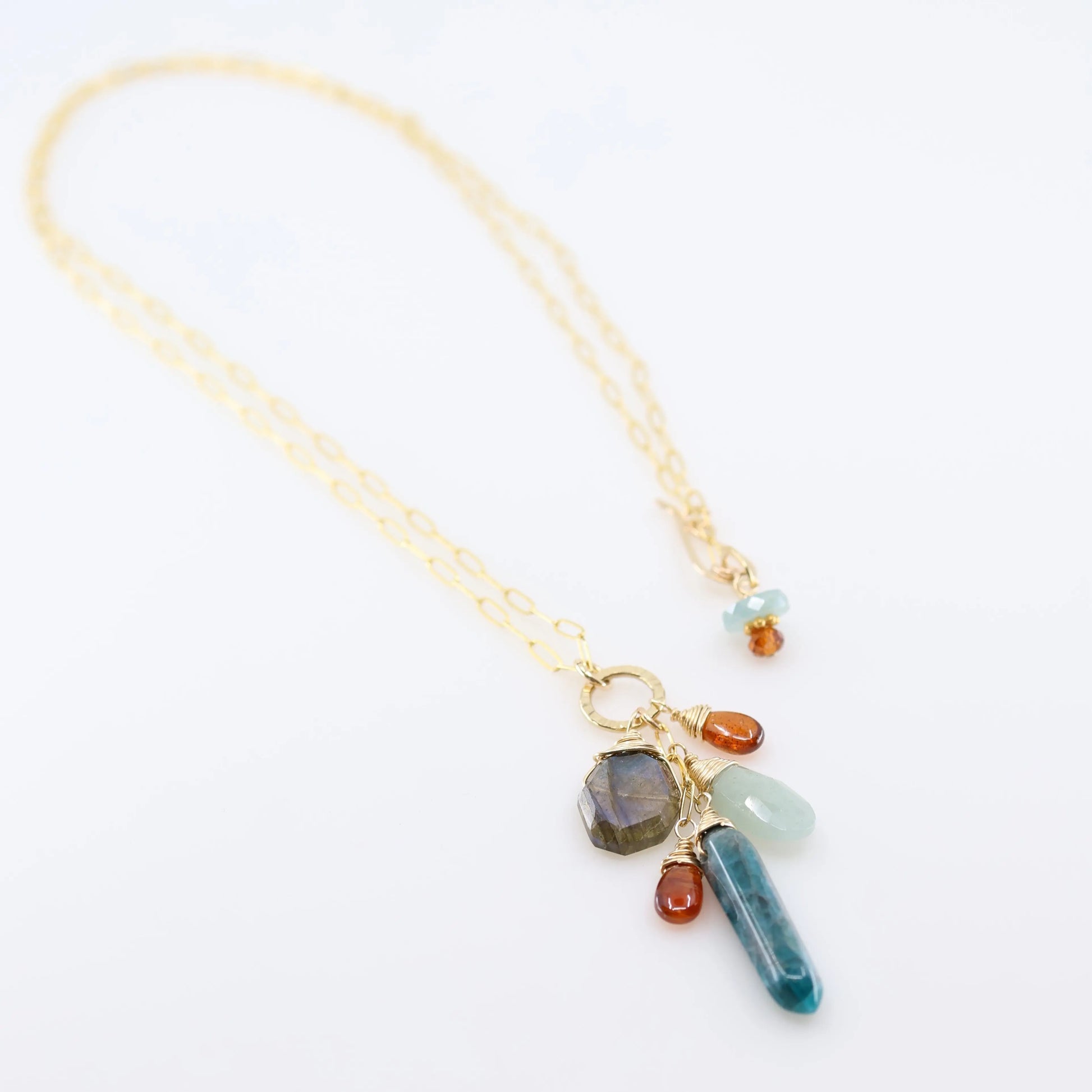 Apatite Point Gemstone Cascade Necklace J.Mills Studio