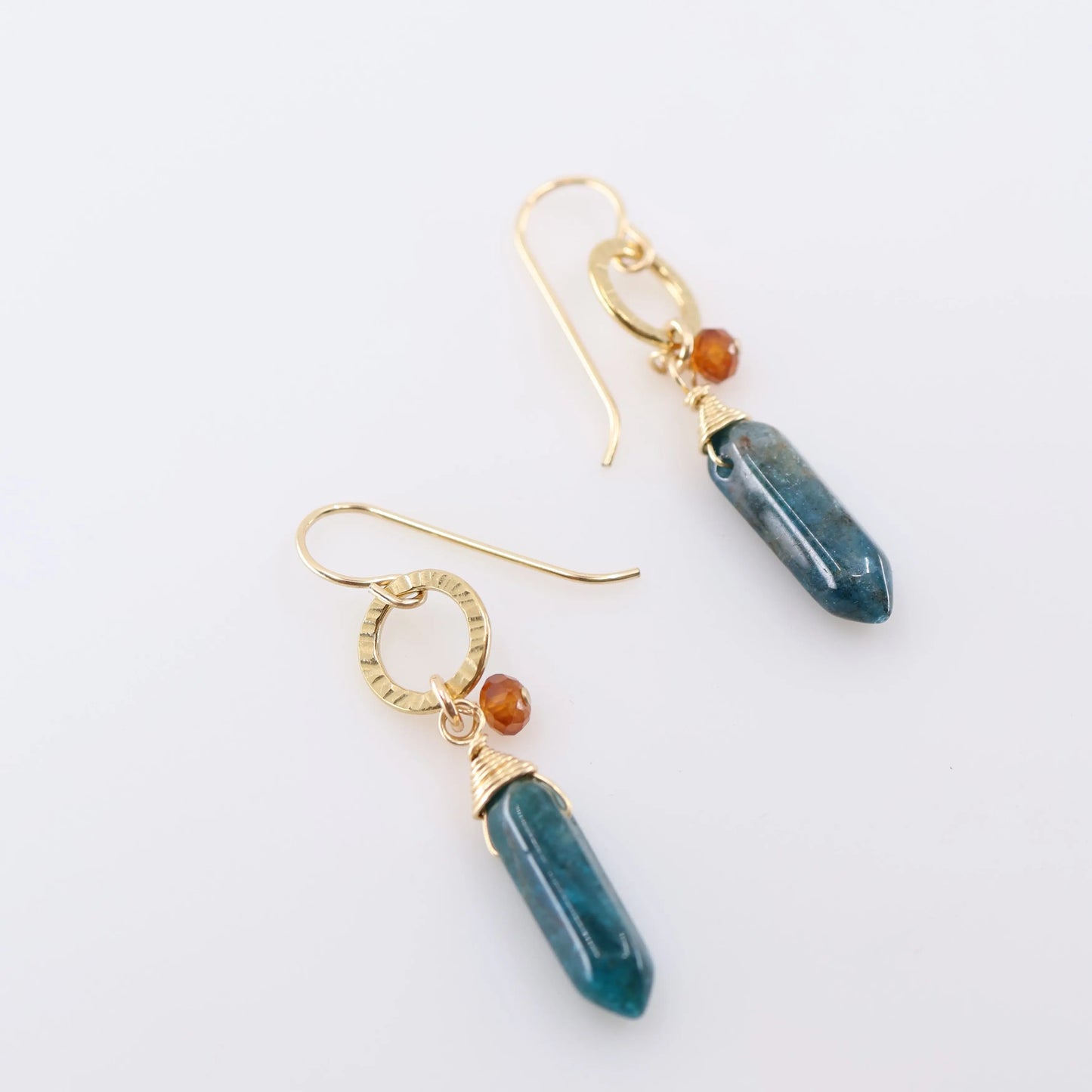 Apatite Gemstone Point Earrings J.Mills Studio