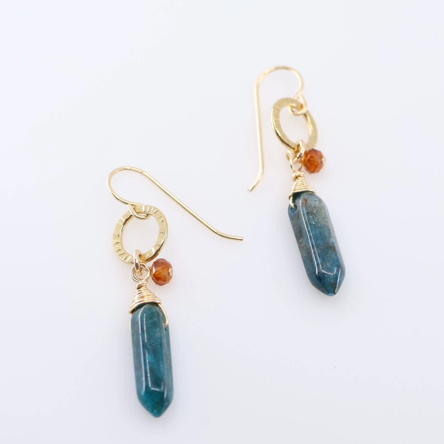 Apatite Gemstone Point Earrings J.Mills Studio