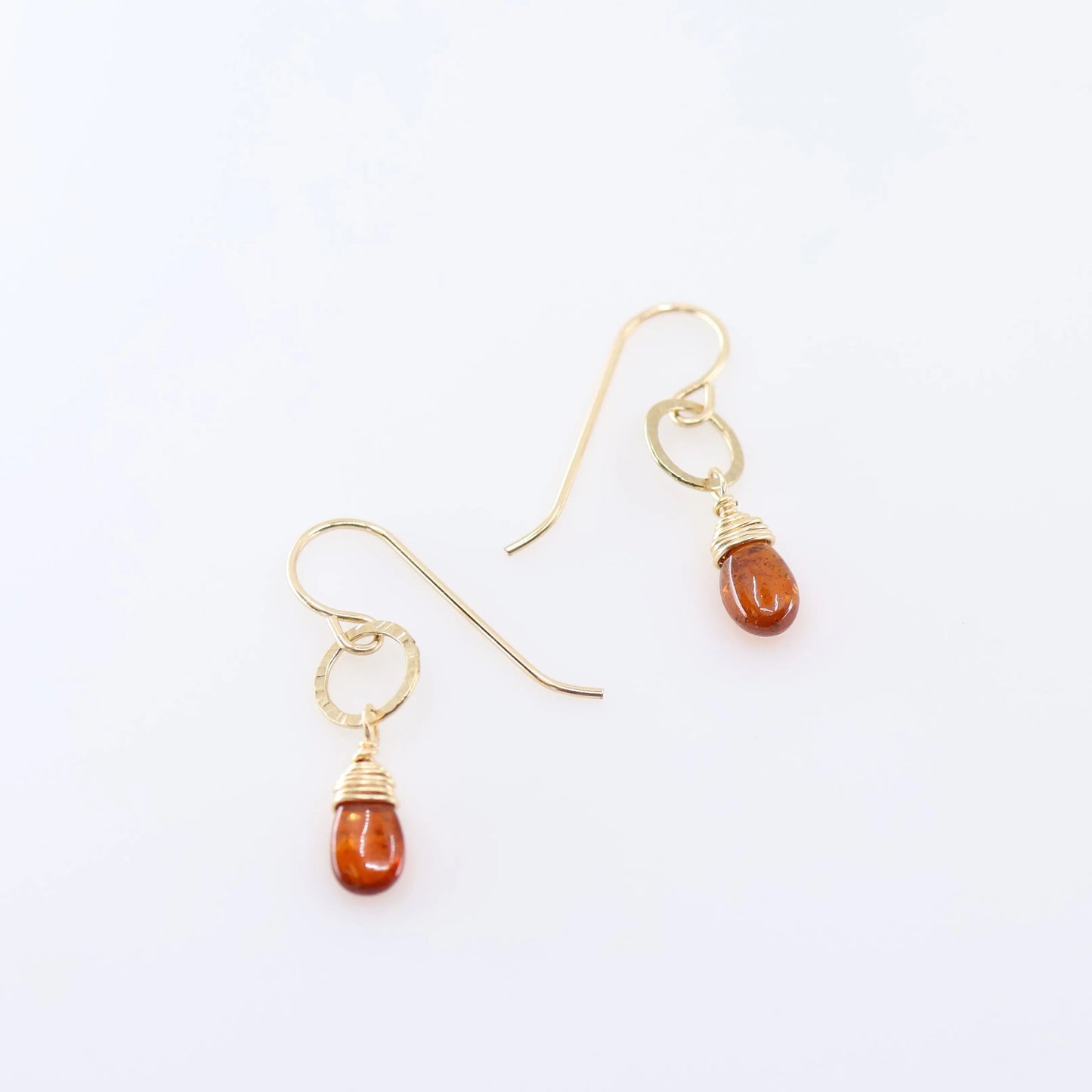 Small Orange Kyanite Teardrop Earrings J.Mills Studio