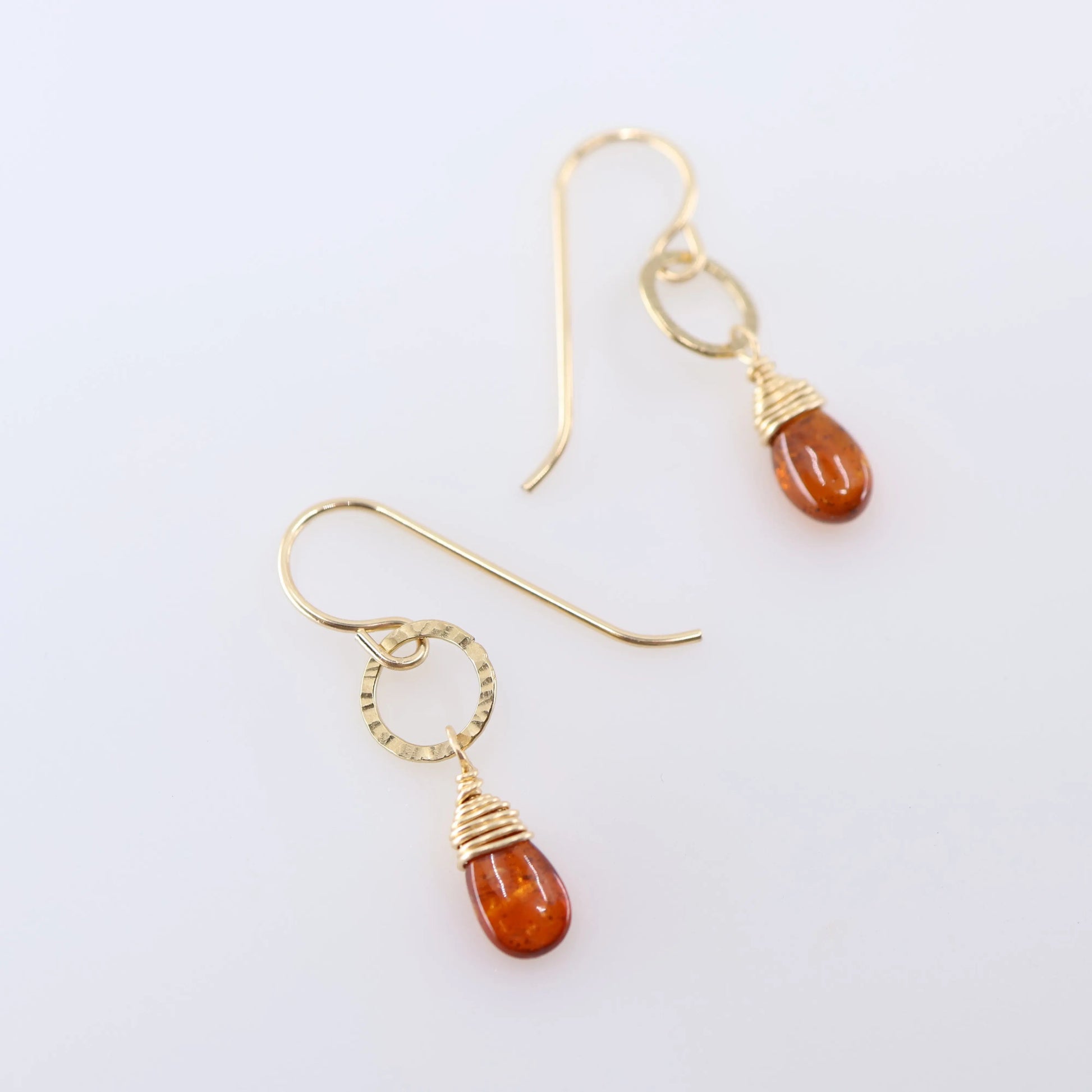 Small Orange Kyanite Teardrop Earrings J.Mills Studio