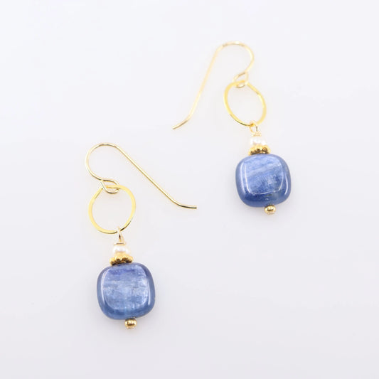 Oval Link Earrings with Kyanite J.Mills Studio