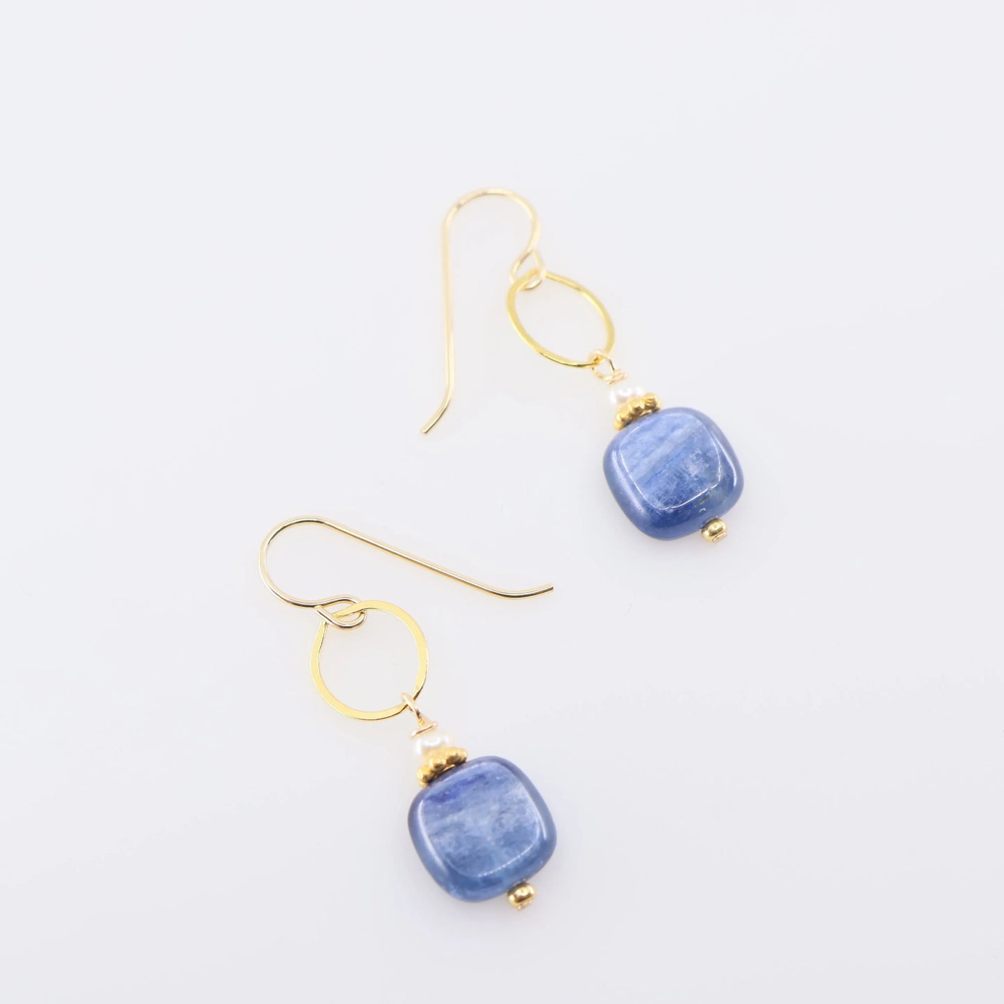 Oval Link Earrings with Kyanite J.Mills Studio