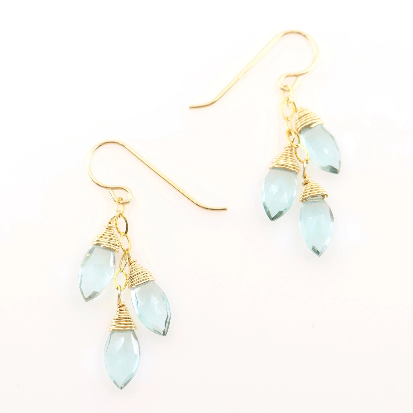 Aquamarine Triple Drop Earrings J. Mills Studio