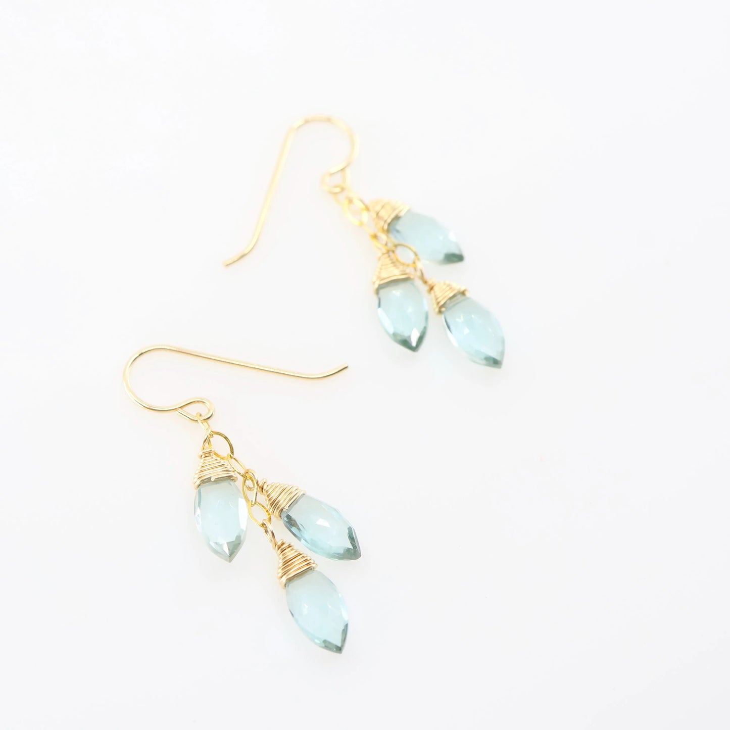 Aquamarine Triple Drop Earrings J. Mills Studio