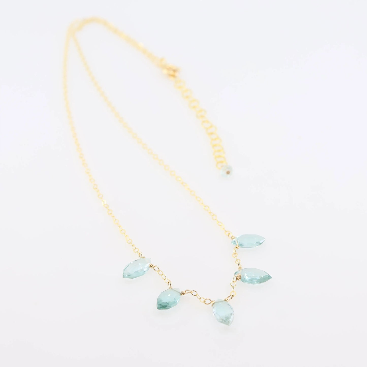 5 Drop Aquamarine Gemstone Necklace J.Mills Studio