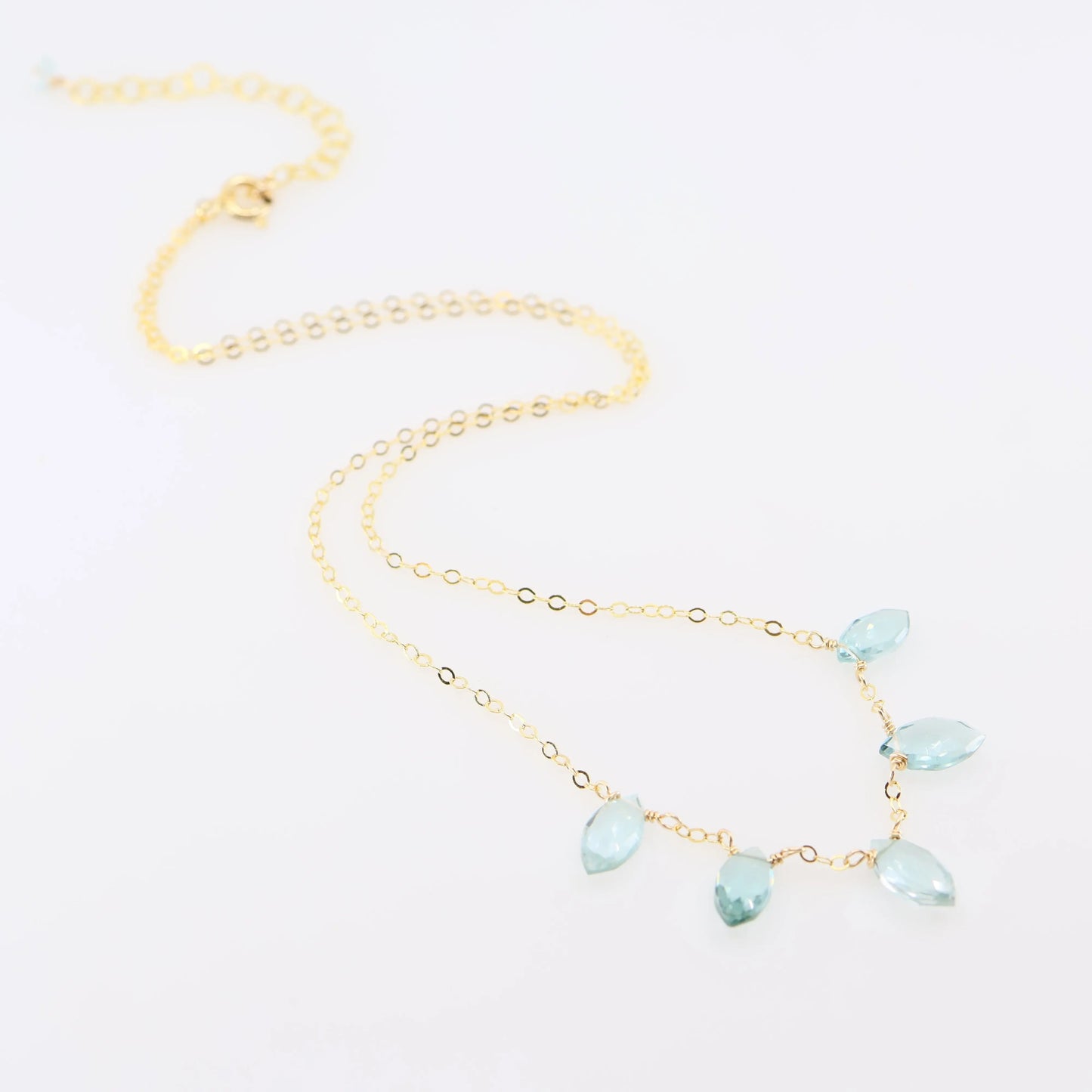 5 Drop Aquamarine Gemstone Necklace J.Mills Studio