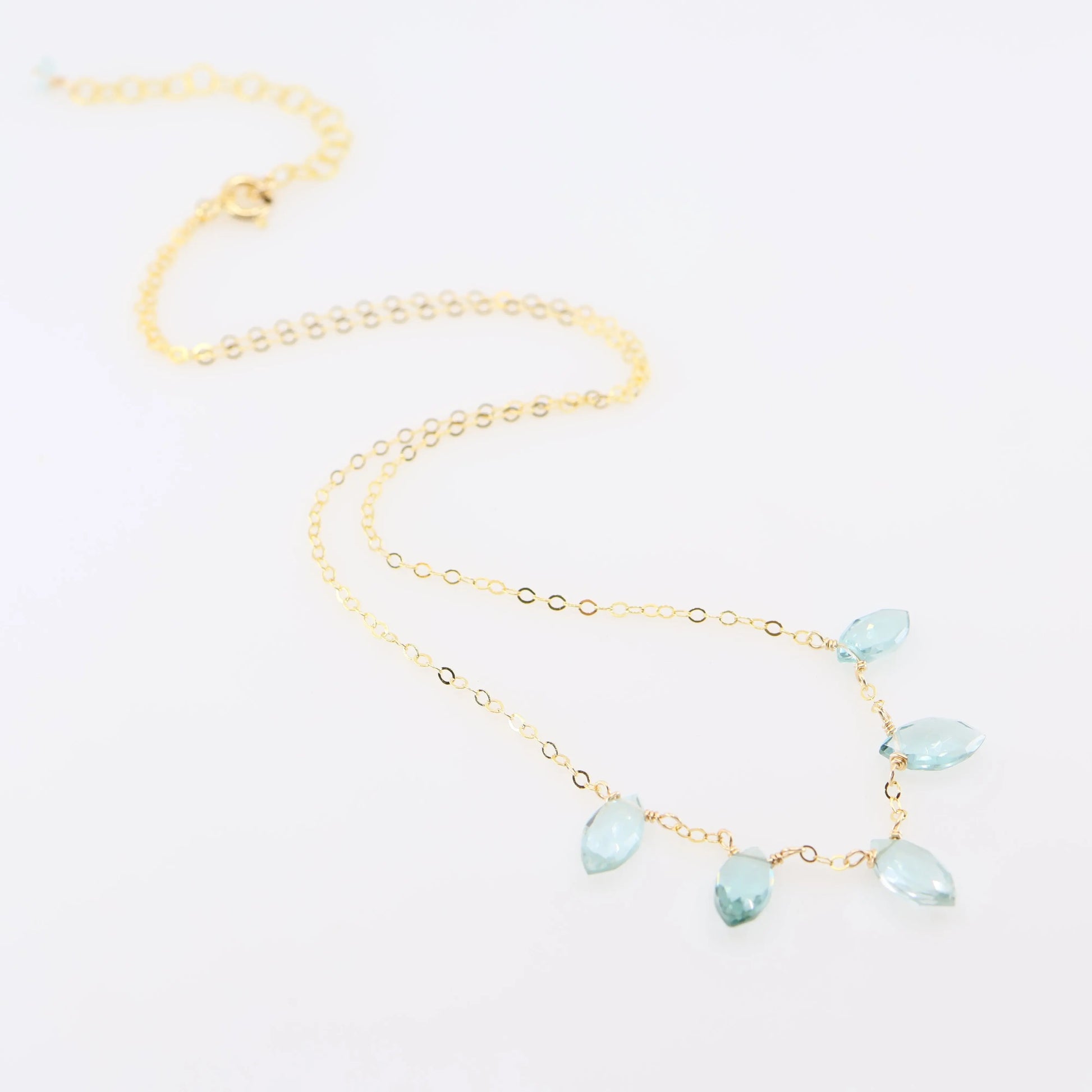 5 Drop Aquamarine Gemstone Necklace J.Mills Studio