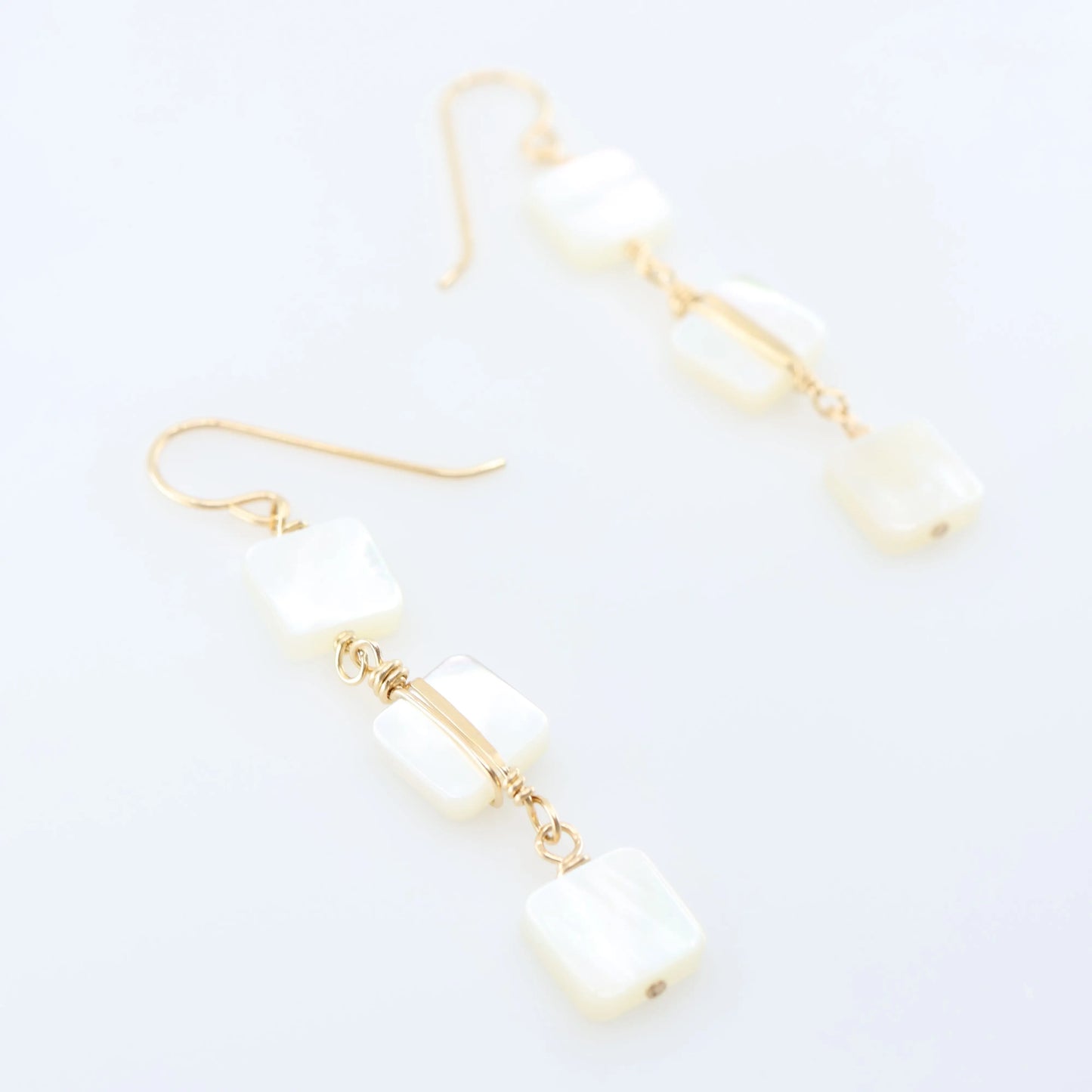 Mother of Pearl Triple Drop Earrings J.Mills Studio