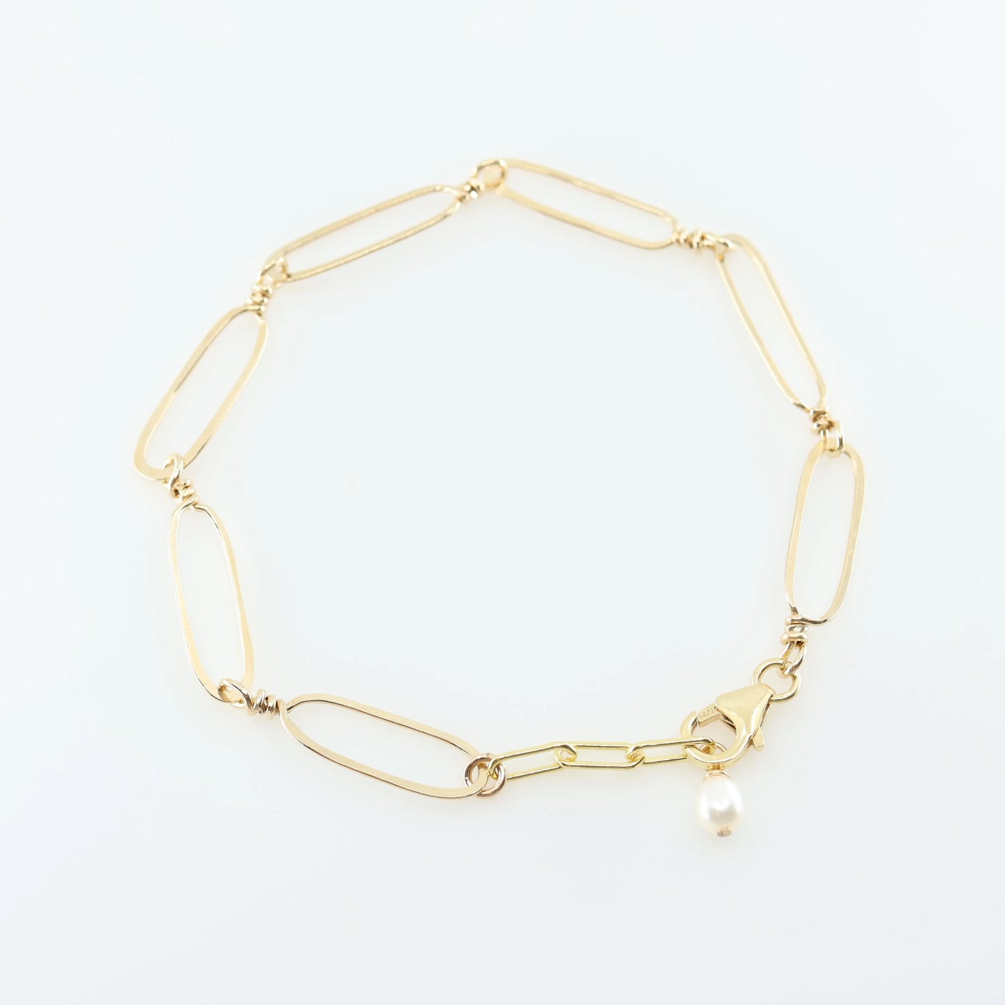 Hand Forged Paperclip Link Bracelet J.Mills Studio