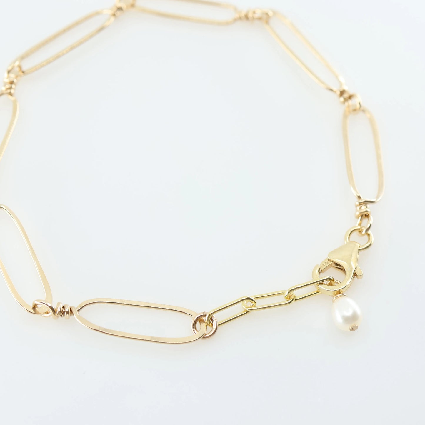 Hand Forged Paperclip Link Bracelet J.Mills Studio