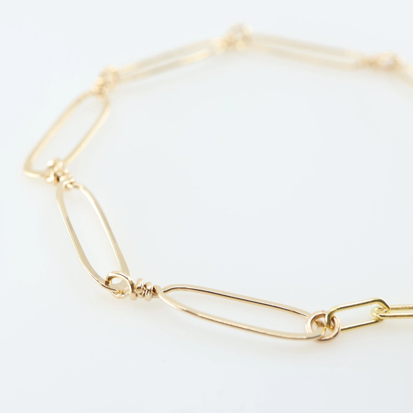 Hand Forged Paperclip Link Bracelet J.Mills Studio