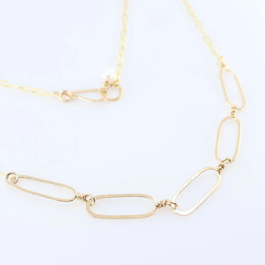 Forged Paperclip 5 Link Necklace J.Mills Studio