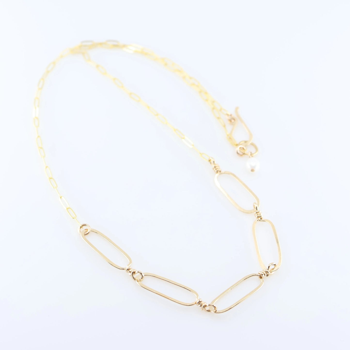 Forged Paperclip 5 Link Necklace J.Mills Studio