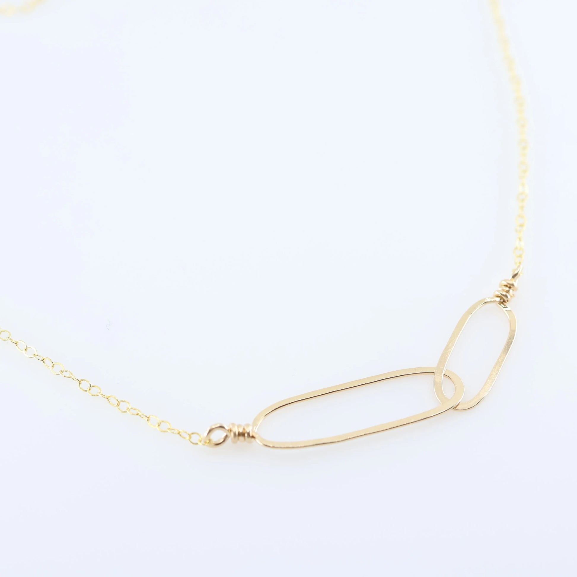 Forged Double Paperclip Necklace J.Mills Studio