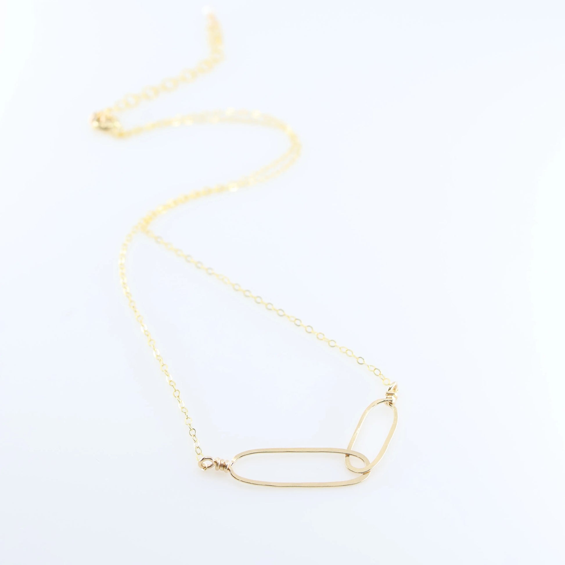 Forged Double Paperclip Necklace J.Mills Studio