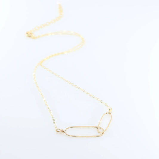 Forged Double Paperclip Necklace J.Mills Studio
