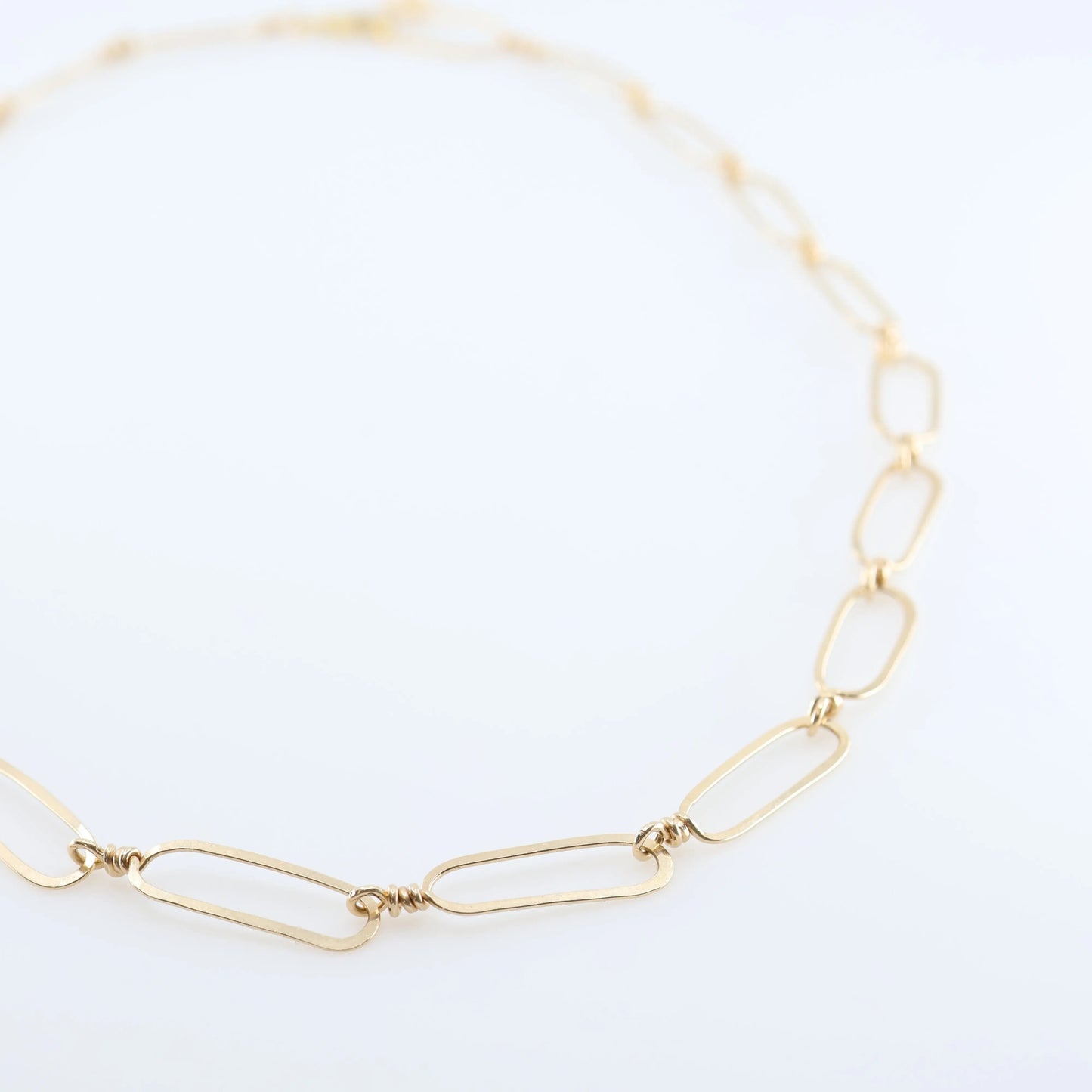Hand Forged Paperclip Statement Chain Necklace J.Mills Studio