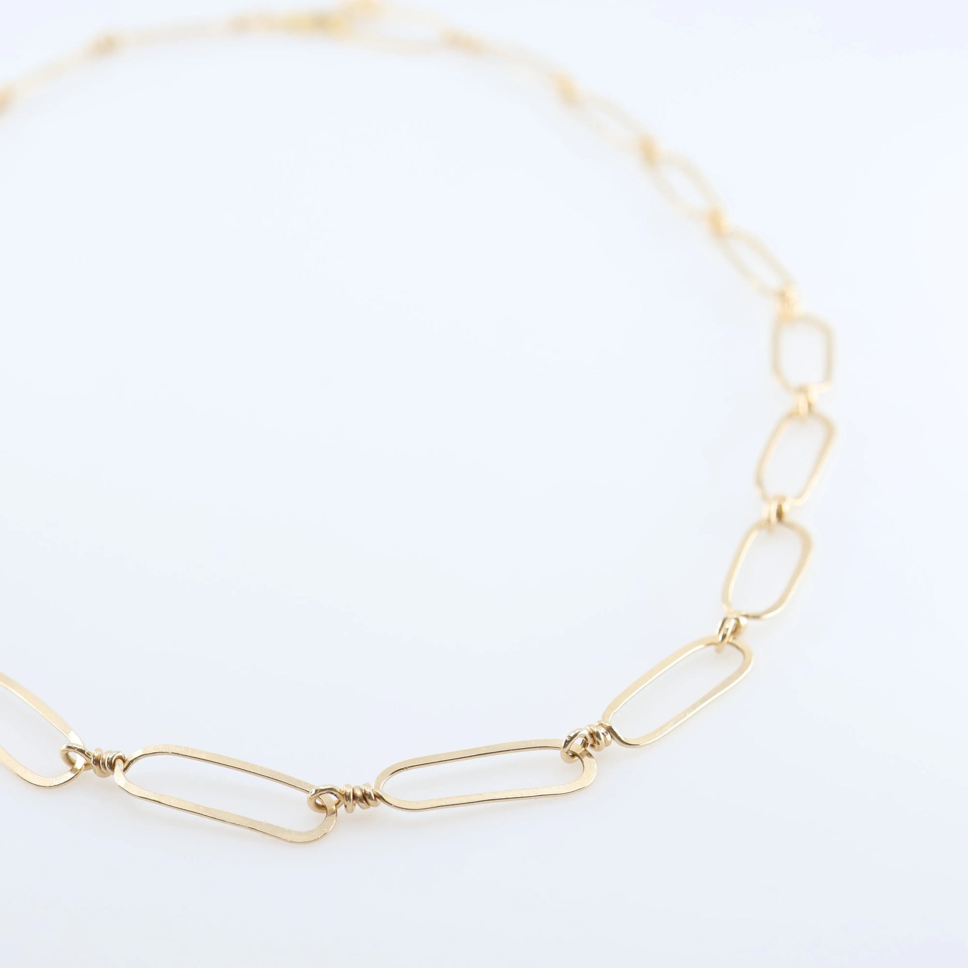 Hand Forged Paperclip Statement Chain Necklace J.Mills Studio