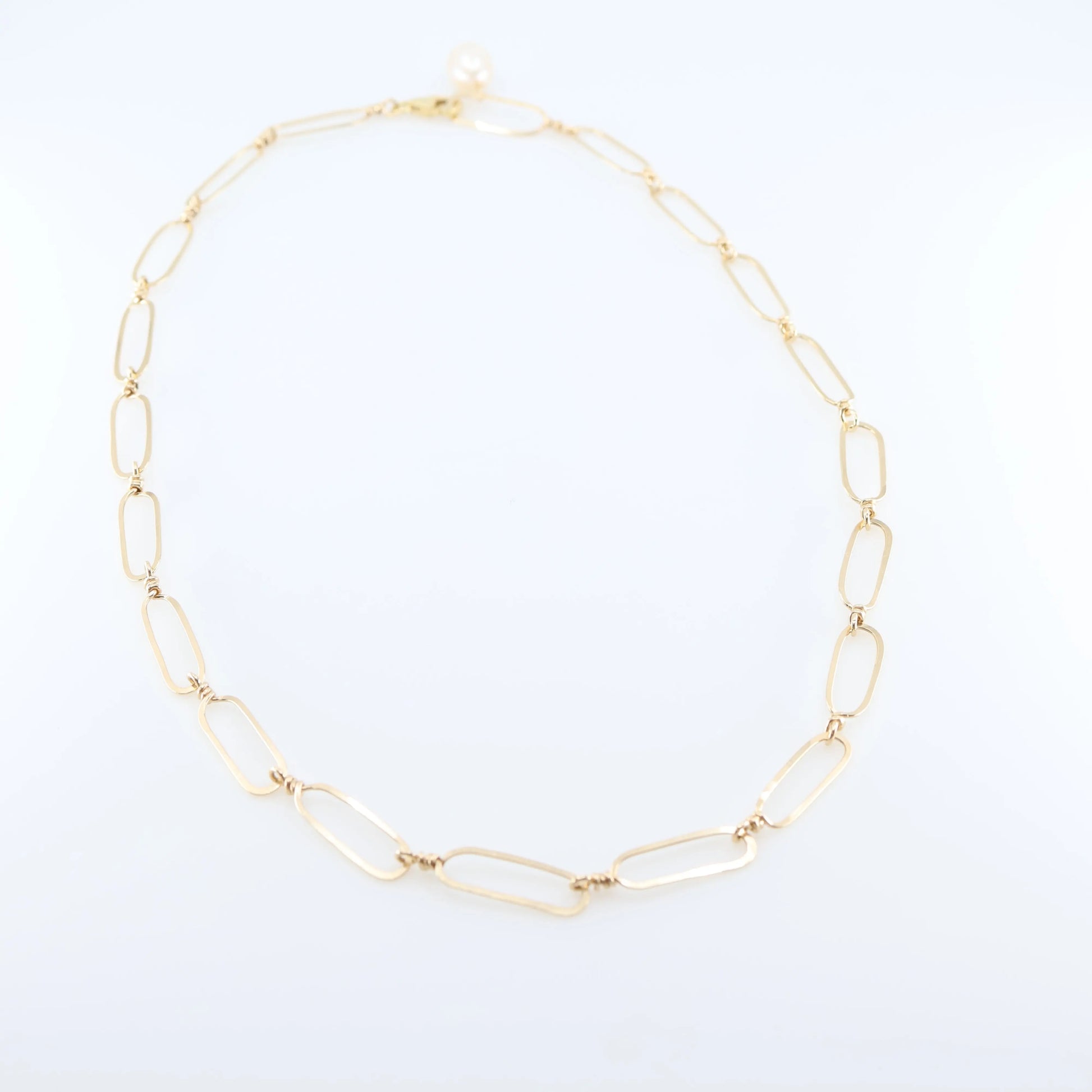 Hand Forged Paperclip Statement Chain Necklace J.Mills Studio