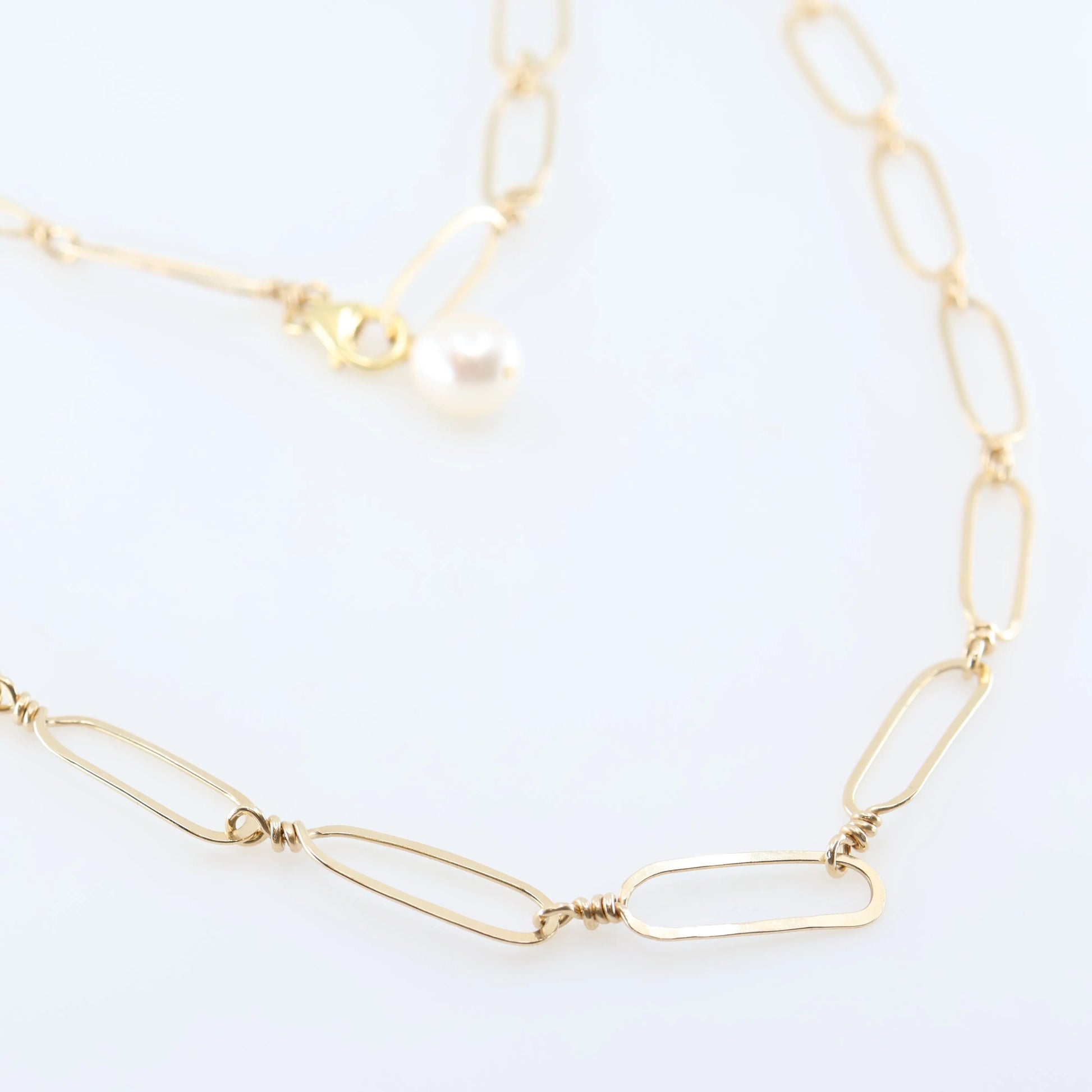 Hand Forged Paperclip Statement Chain Necklace J.Mills Studio