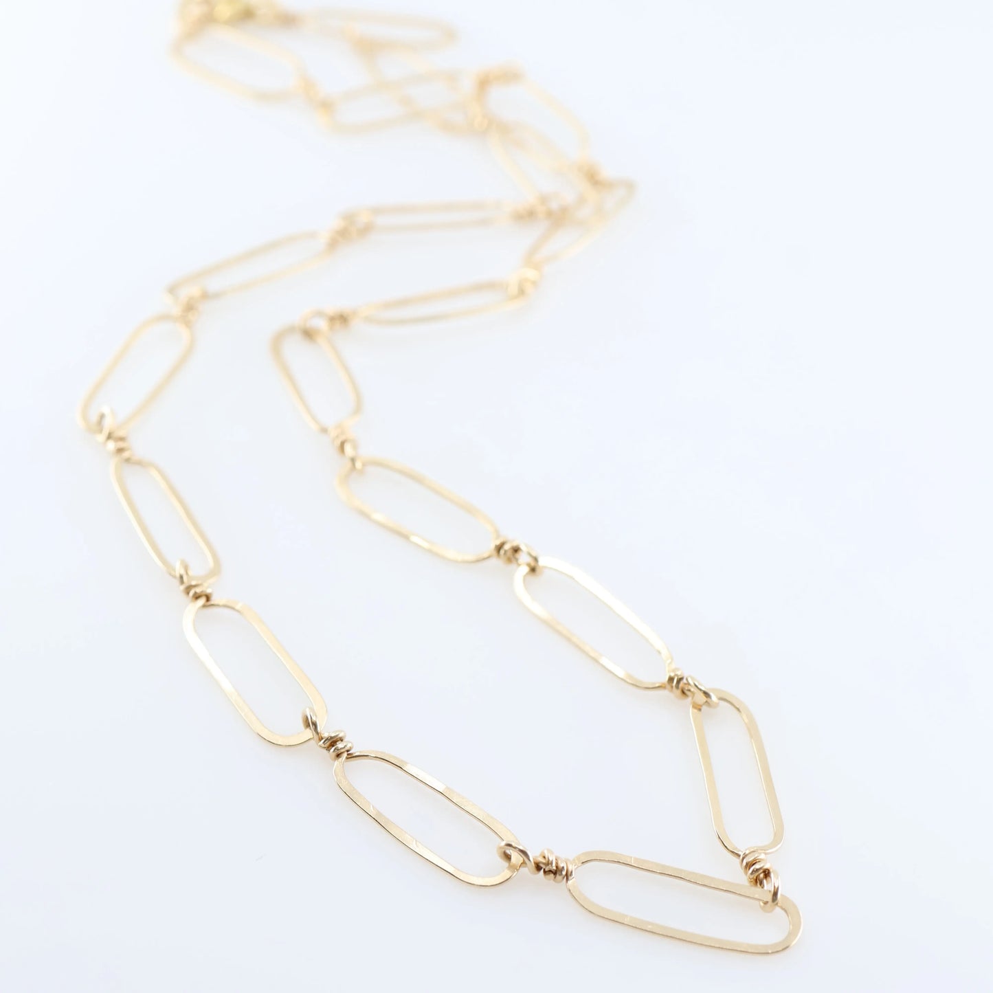 Hand Forged Paperclip Statement Chain Necklace J.Mills Studio
