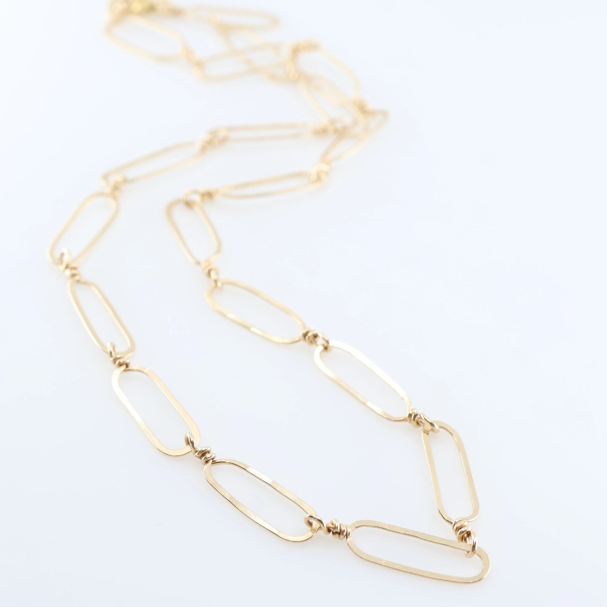 Hand Forged Paperclip Statement Chain Necklace J.Mills Studio