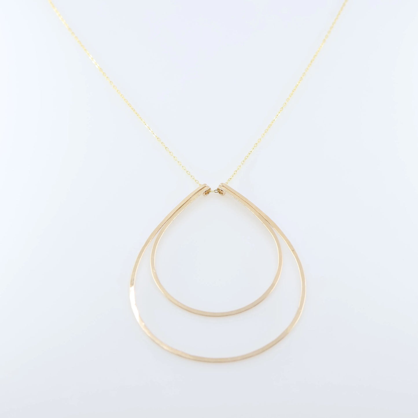 Forged Double Nesting Teardrop Necklace J.Mills Studio