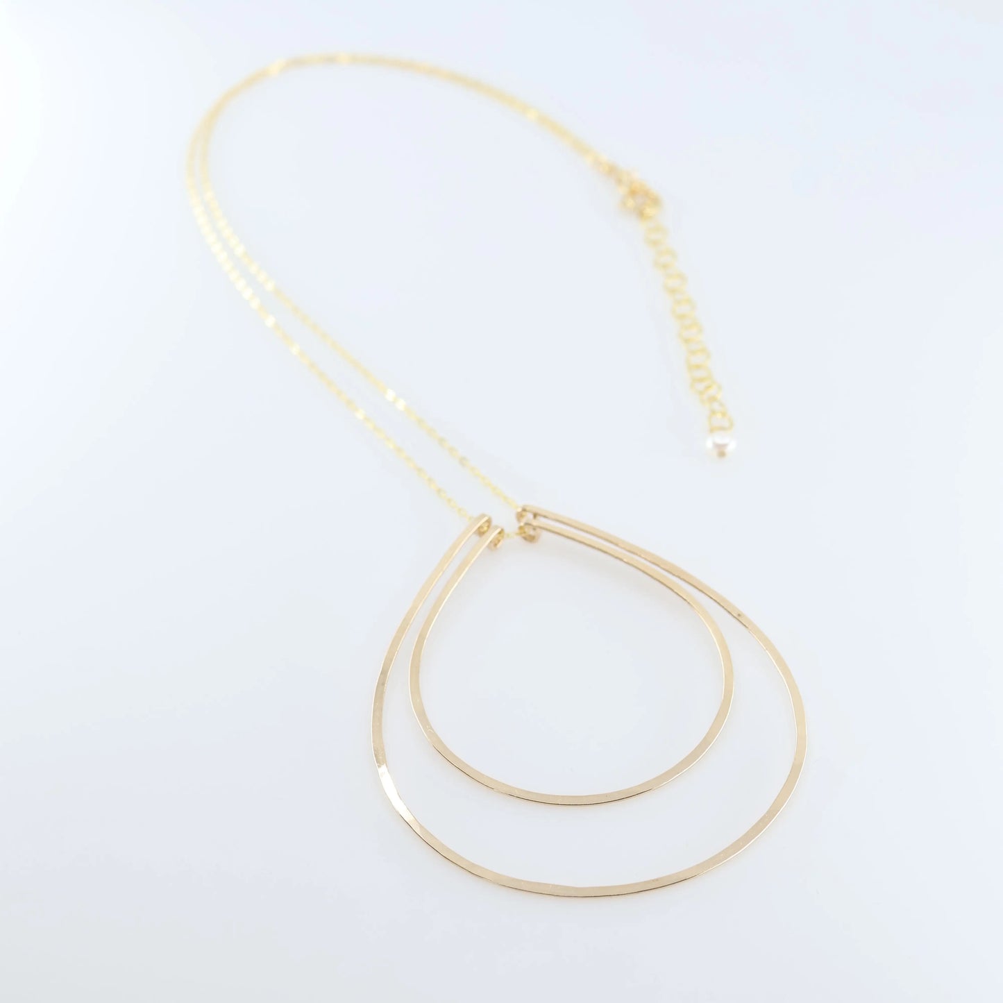 Forged Double Nesting Teardrop Necklace J.Mills Studio