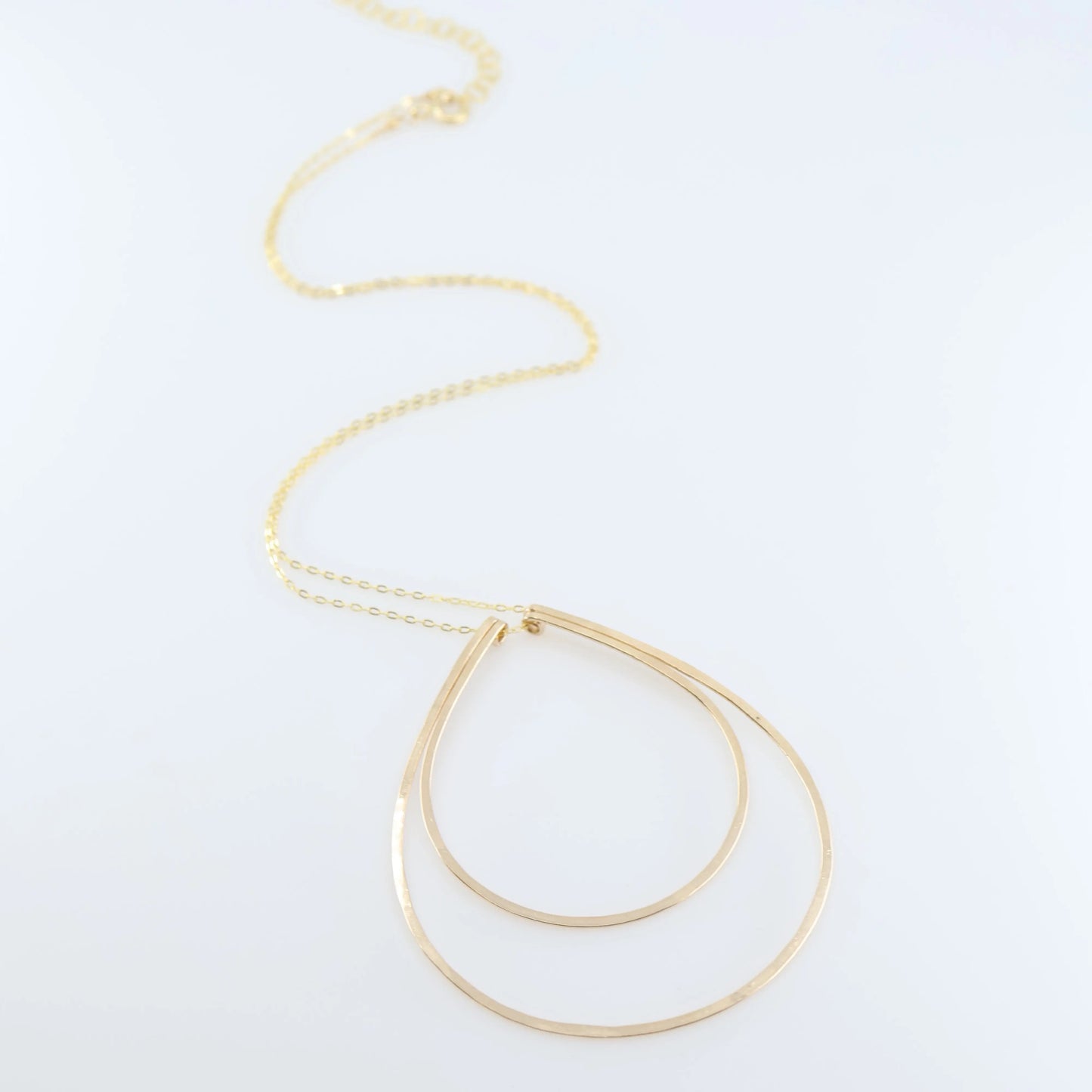 Forged Double Nesting Teardrop Necklace J.Mills Studio