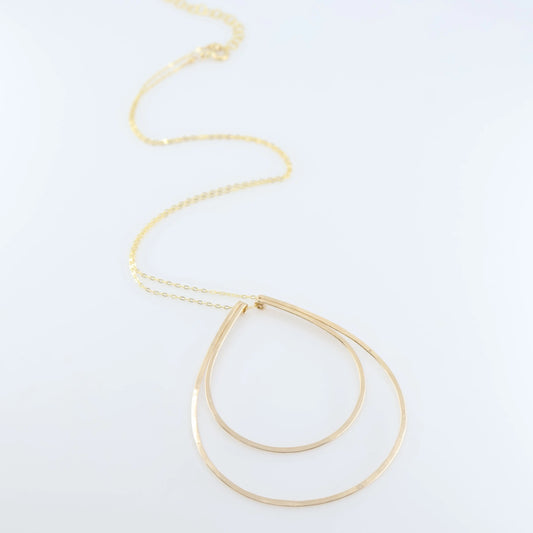 Forged Double Nesting Teardrop Necklace J.Mills Studio