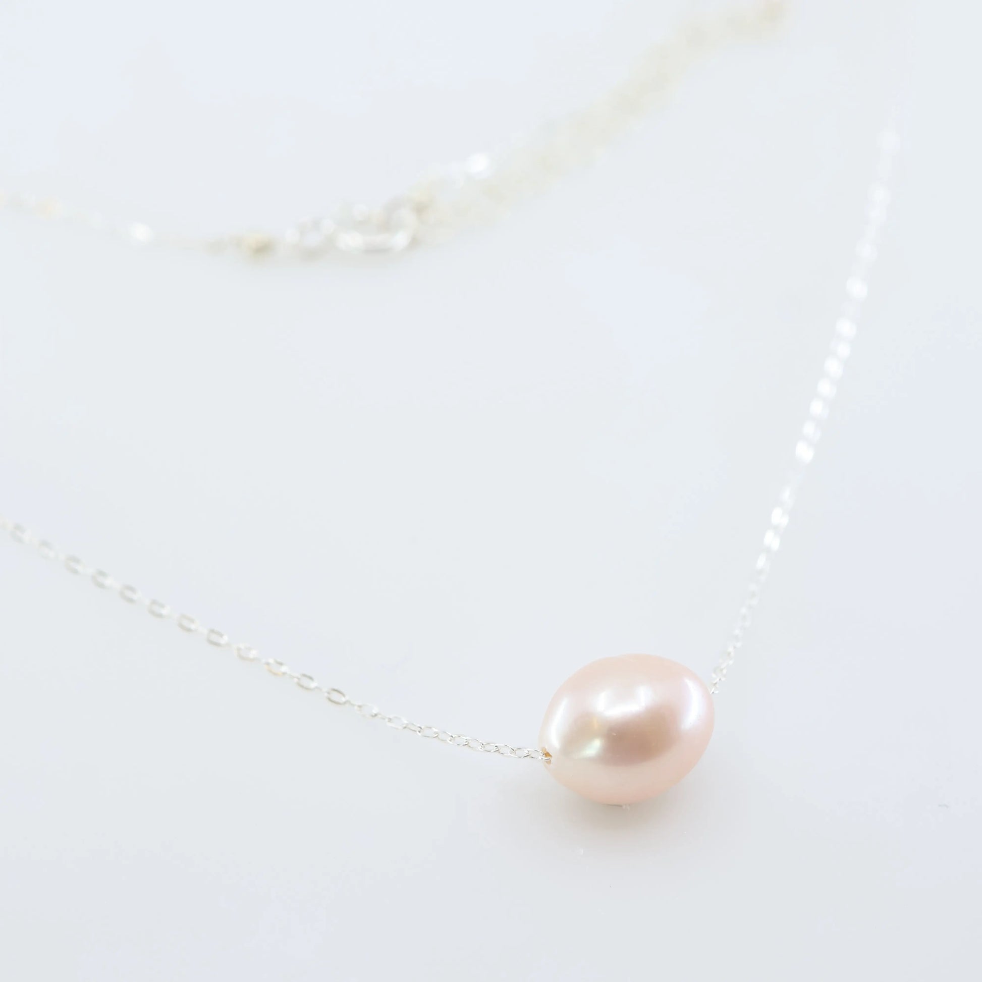 Solo Pink Rice Pearl Necklace J.Mills Studio