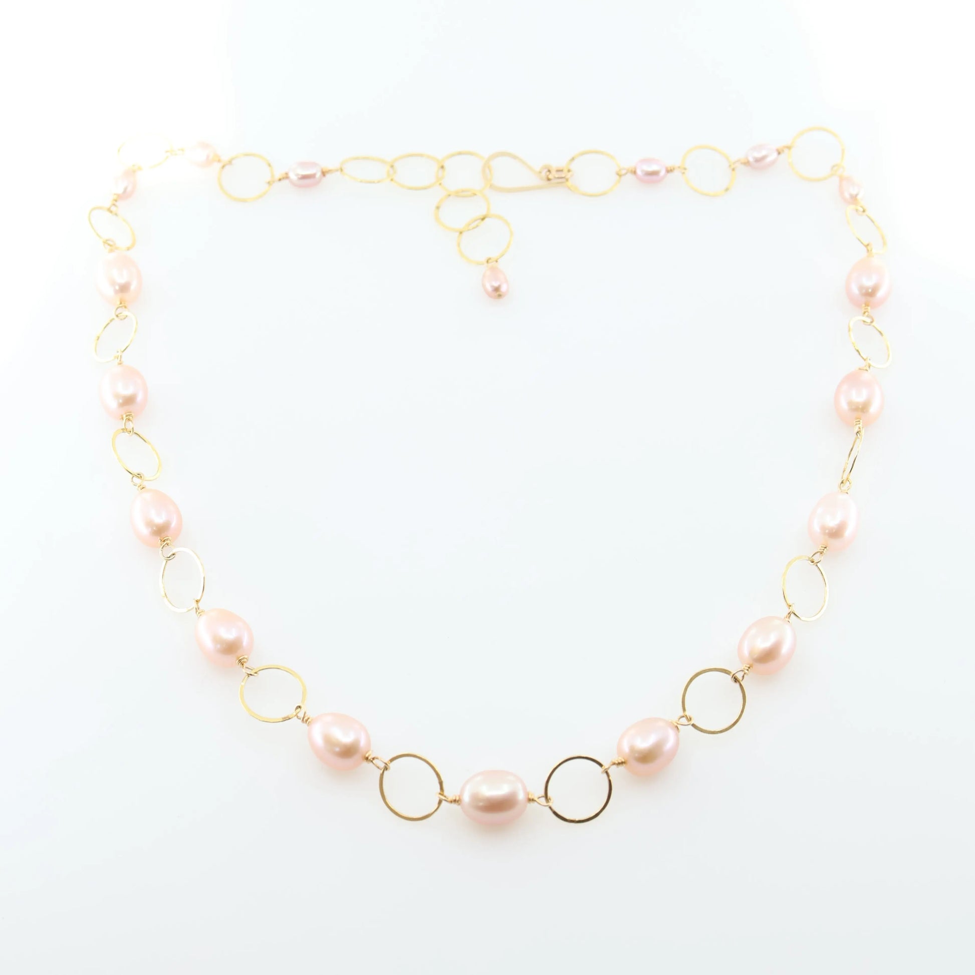 Large Pink Rice Pearl Necklace J.Mills Studio