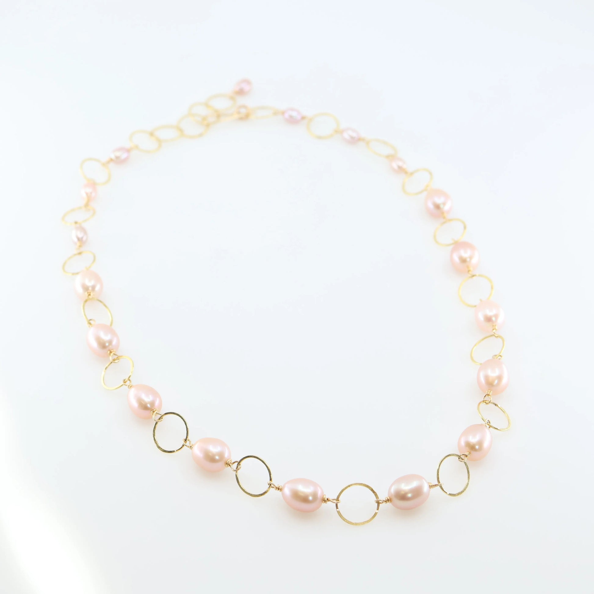 Large Pink Rice Pearl Necklace J.Mills Studio