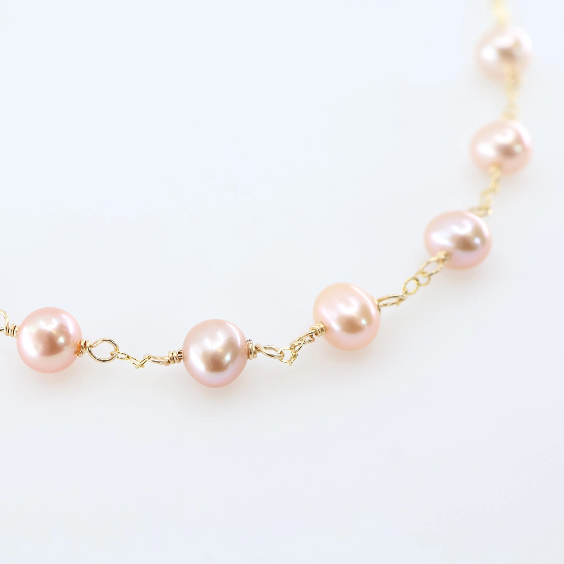 7 Drop Pink Freshwater Pearl Necklace J.Mills Studio