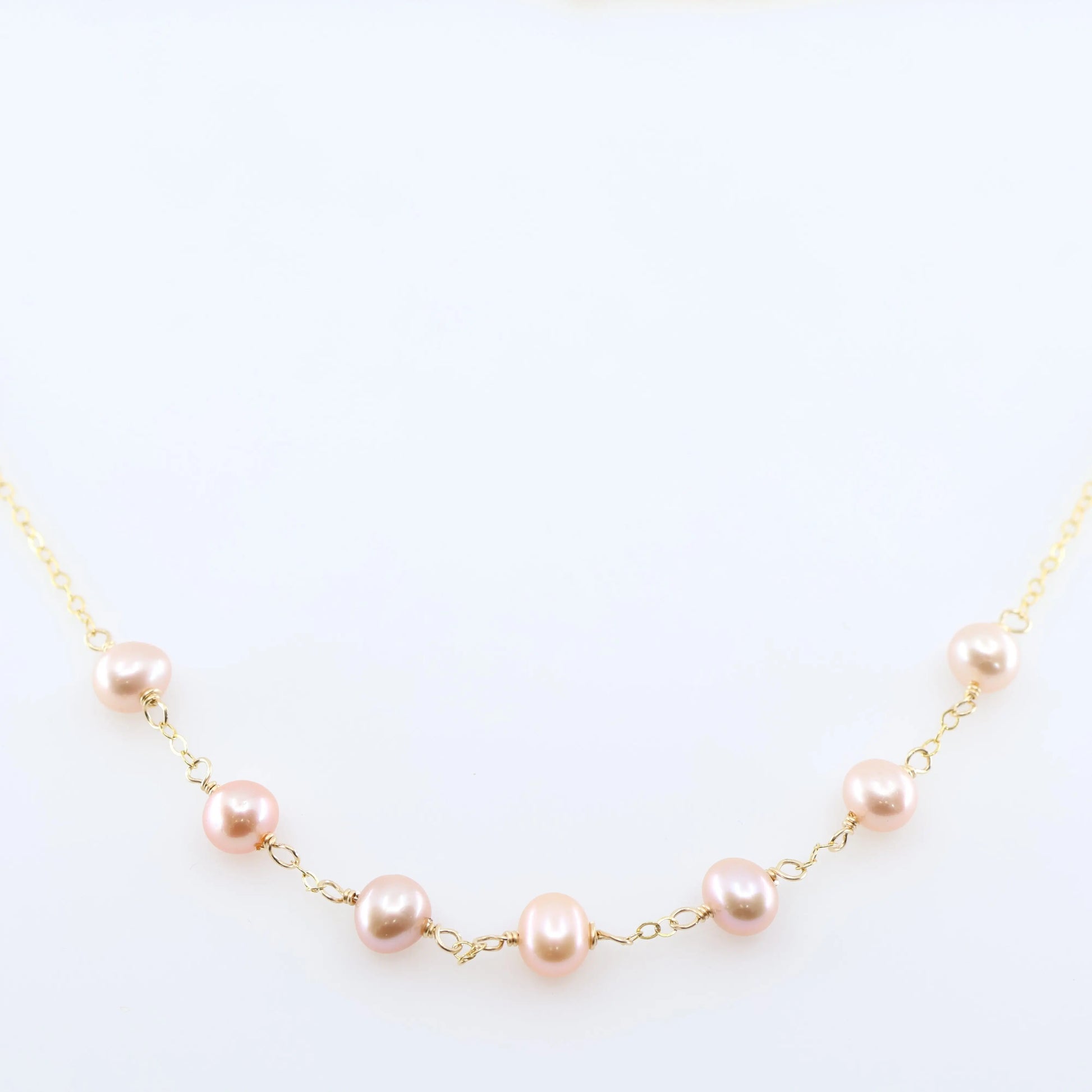 7 Drop Pink Freshwater Pearl Necklace J.Mills Studio