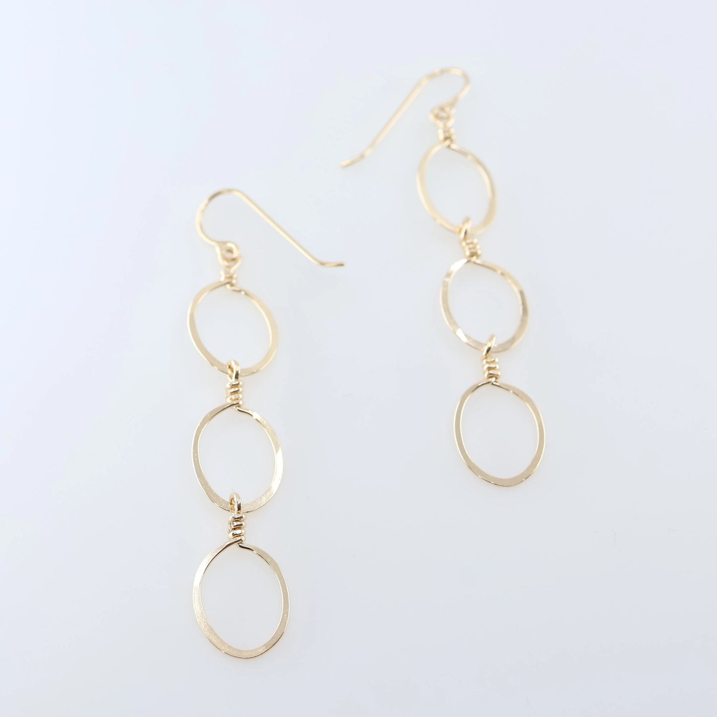Cascading Forged Oval Earrings J.Mills Studio