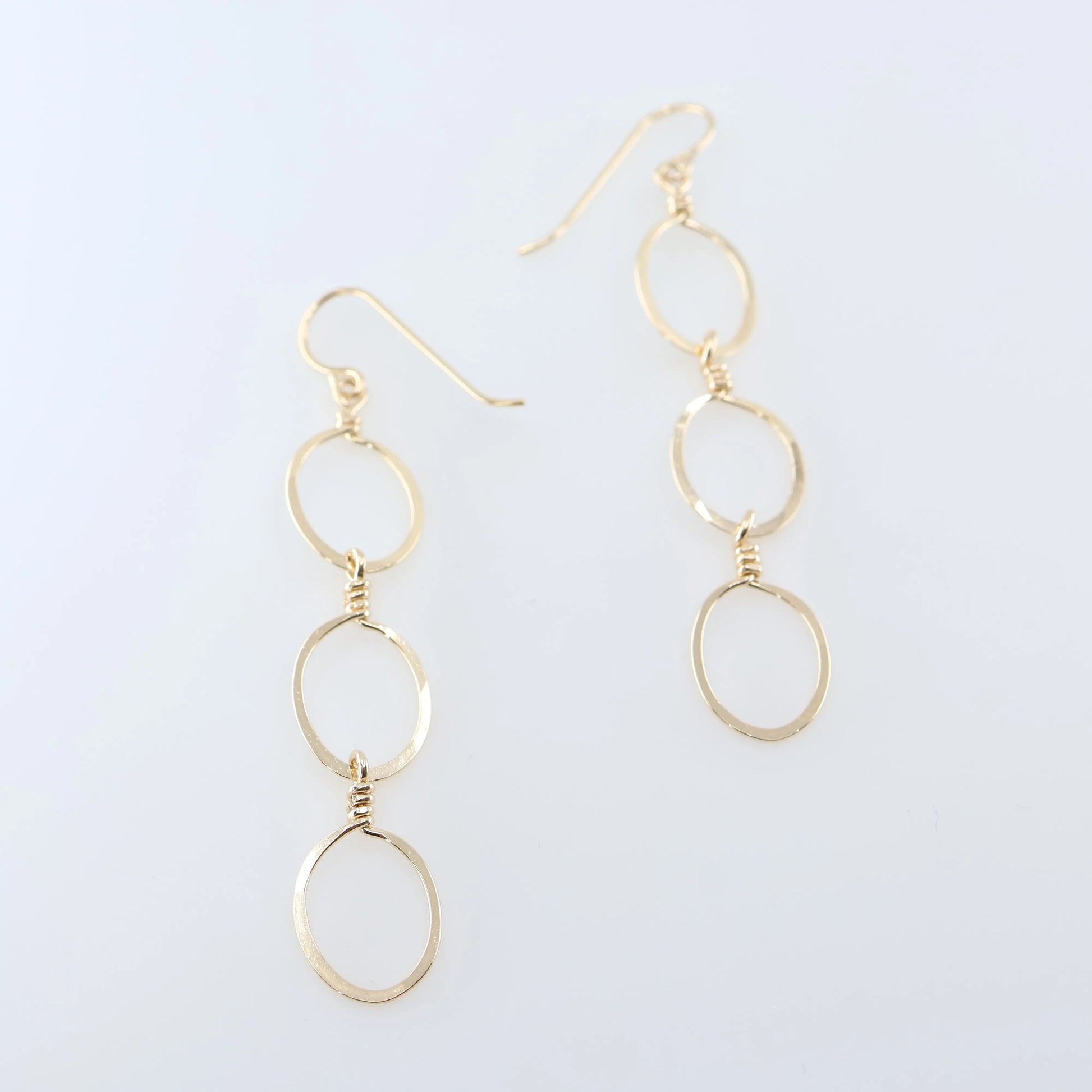 Cascading Forged Oval Earrings J.Mills Studio