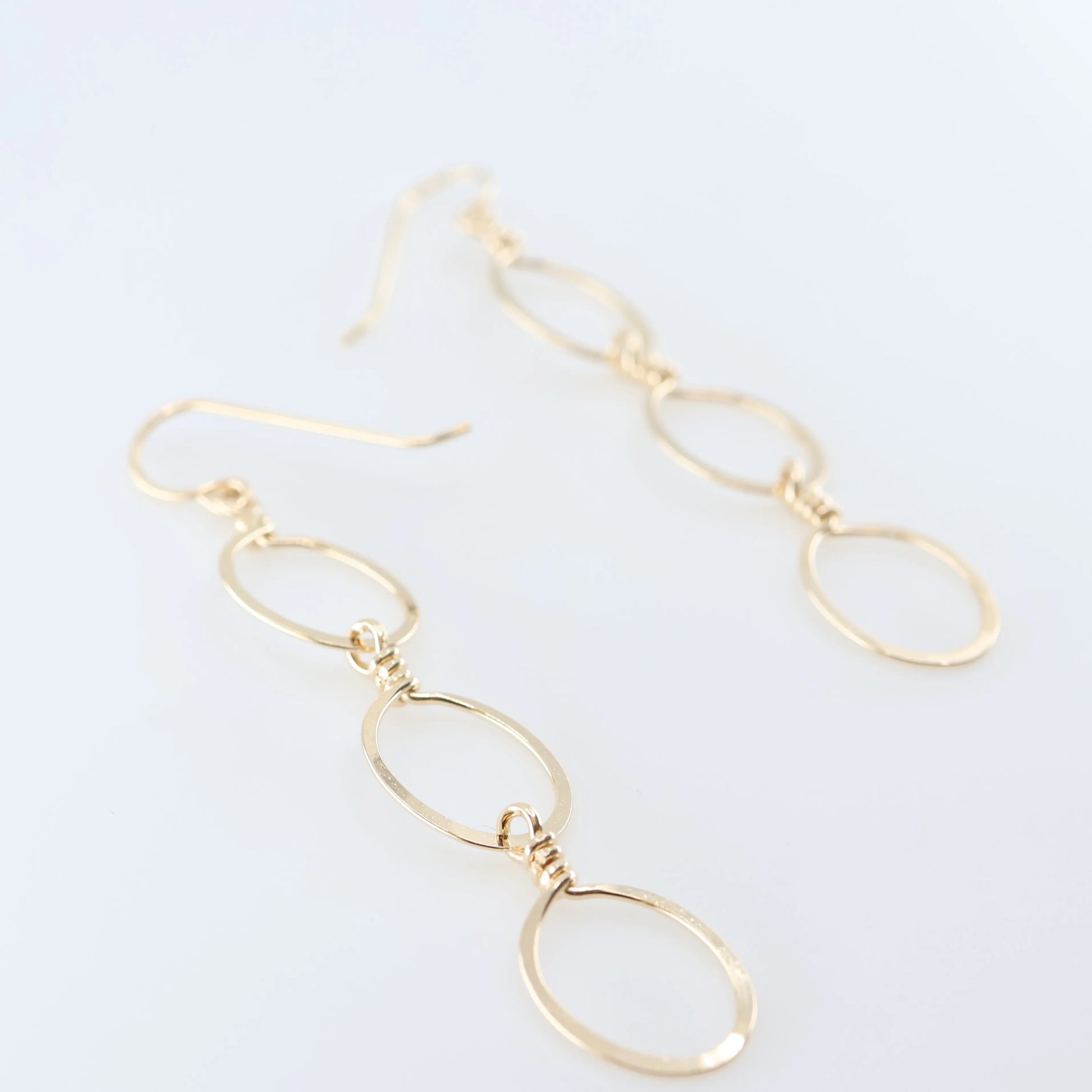 Cascading Forged Oval Earrings J.Mills Studio