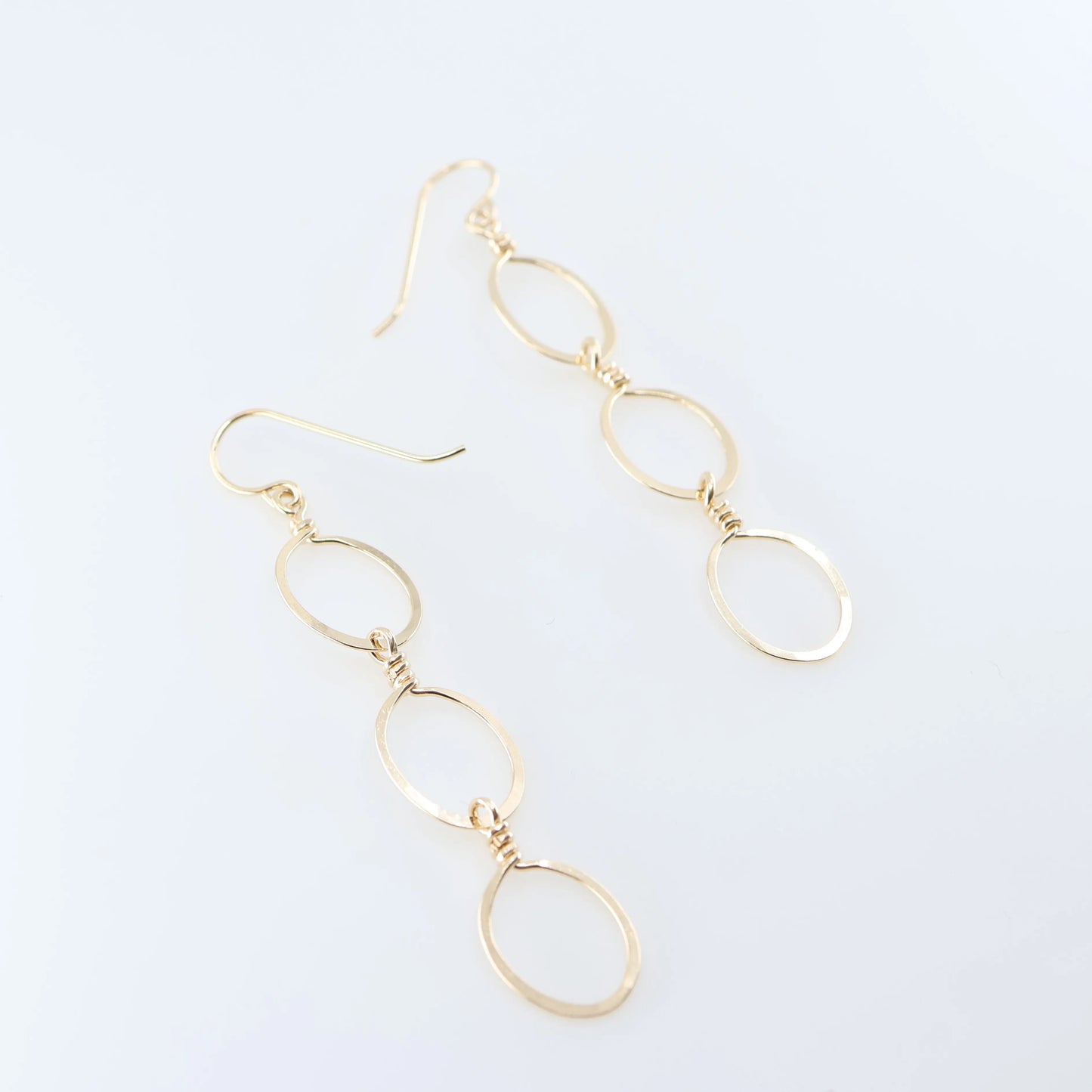 Cascading Forged Oval Earrings J.Mills Studio