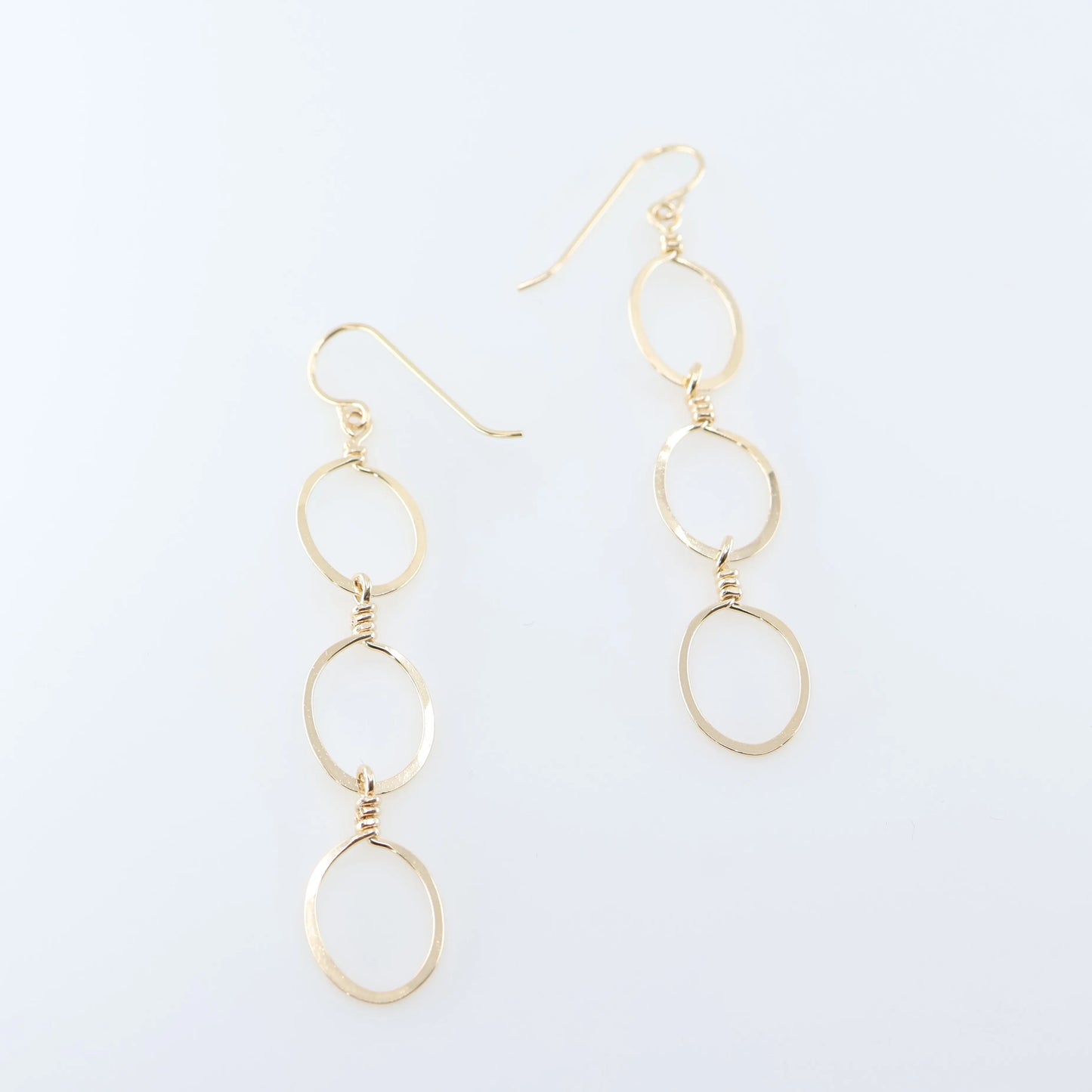 Cascading Forged Oval Earrings J.Mills Studio